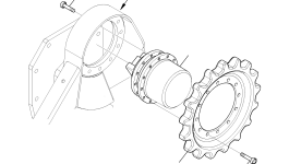 Ведущая звезда 37B-22-11910 Komatsu
