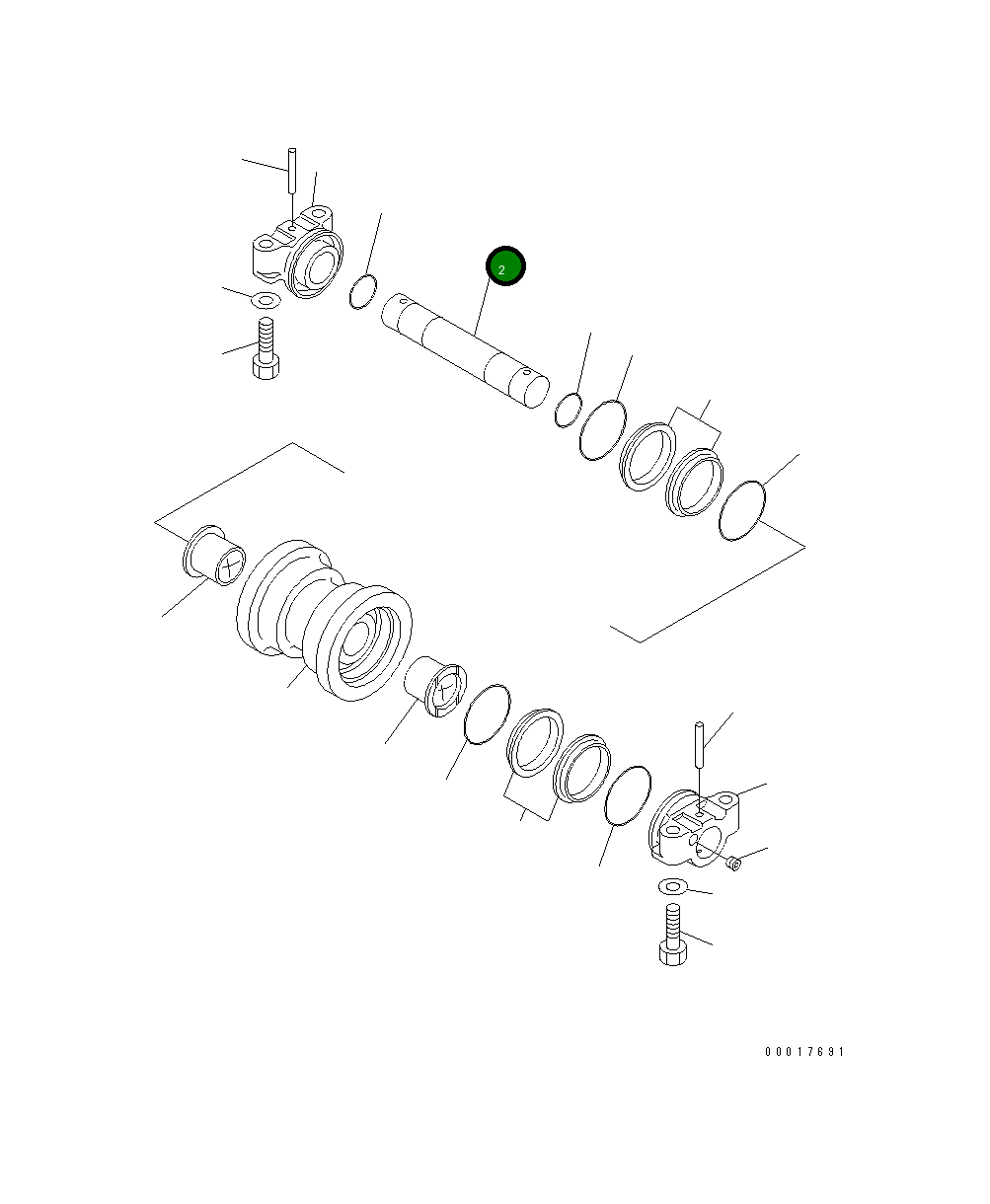 Вал 22B-30-16220 Komatsu