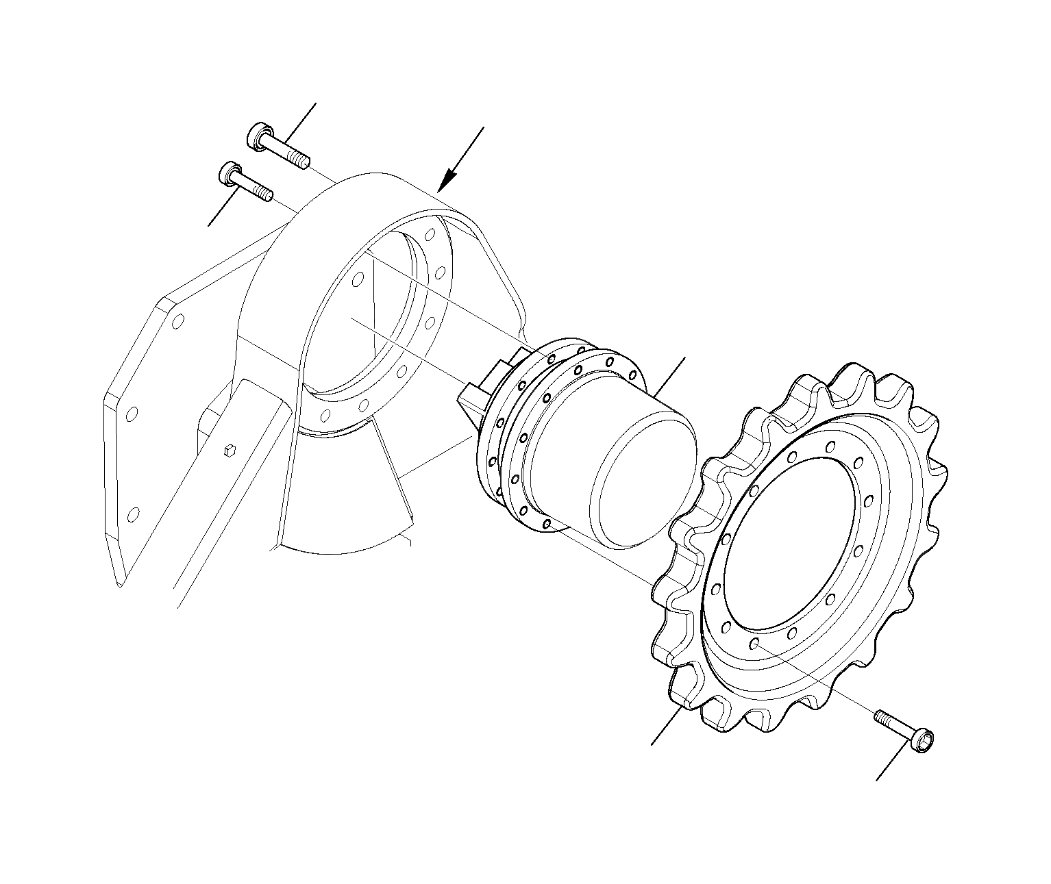 Ведущая звезда 37C-22-11870 Komatsu