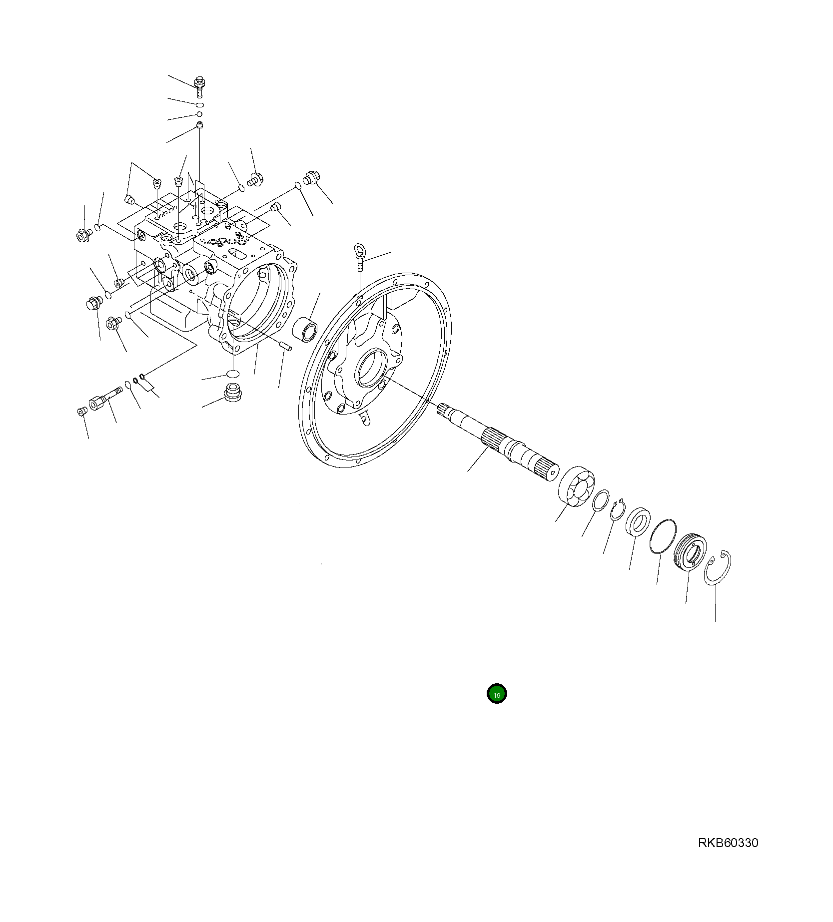 Вал 708-3T-12230 Komatsu