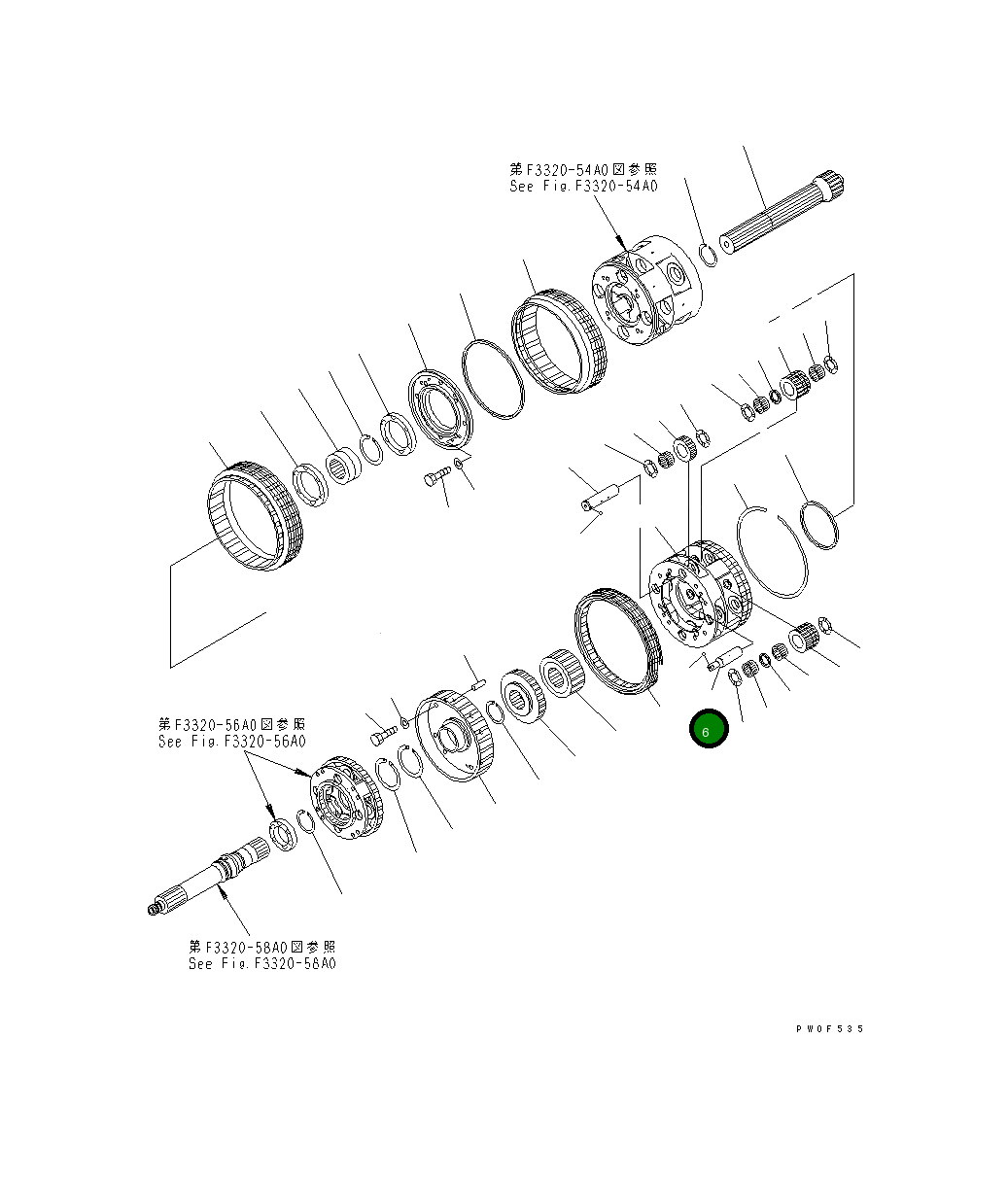 Вал 569-15-32531 Komatsu