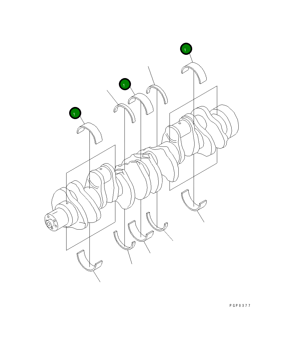 Верхний подшипник CU3016770 Komatsu