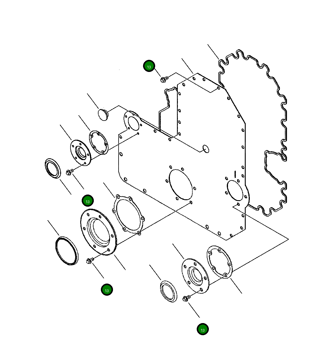 Болт - M8-1.25 X 16 1310 749 H2 Komatsu