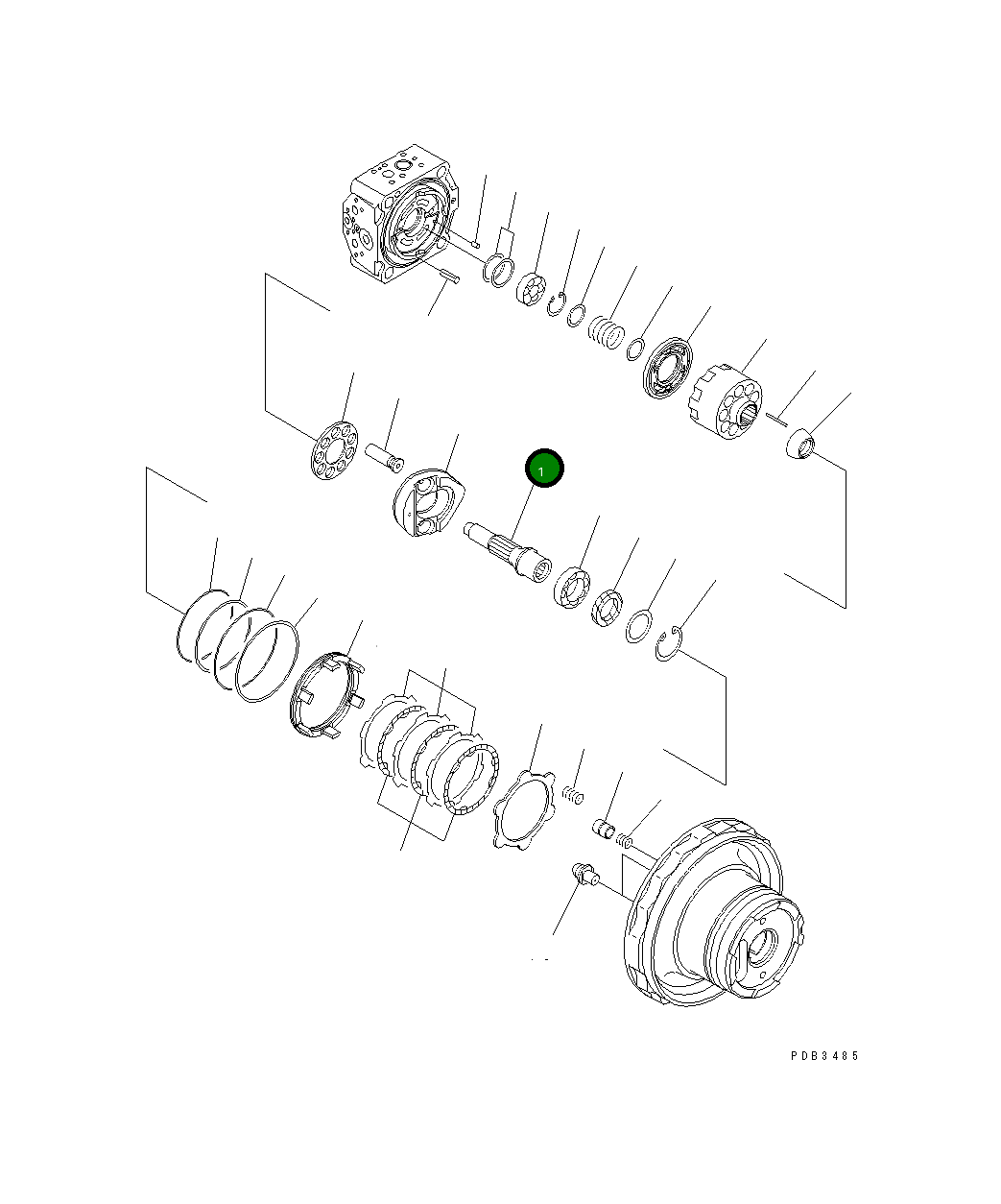 Вал 708-8F-32121 Komatsu
