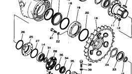 Ведущая звезда 125-27-22110 Komatsu