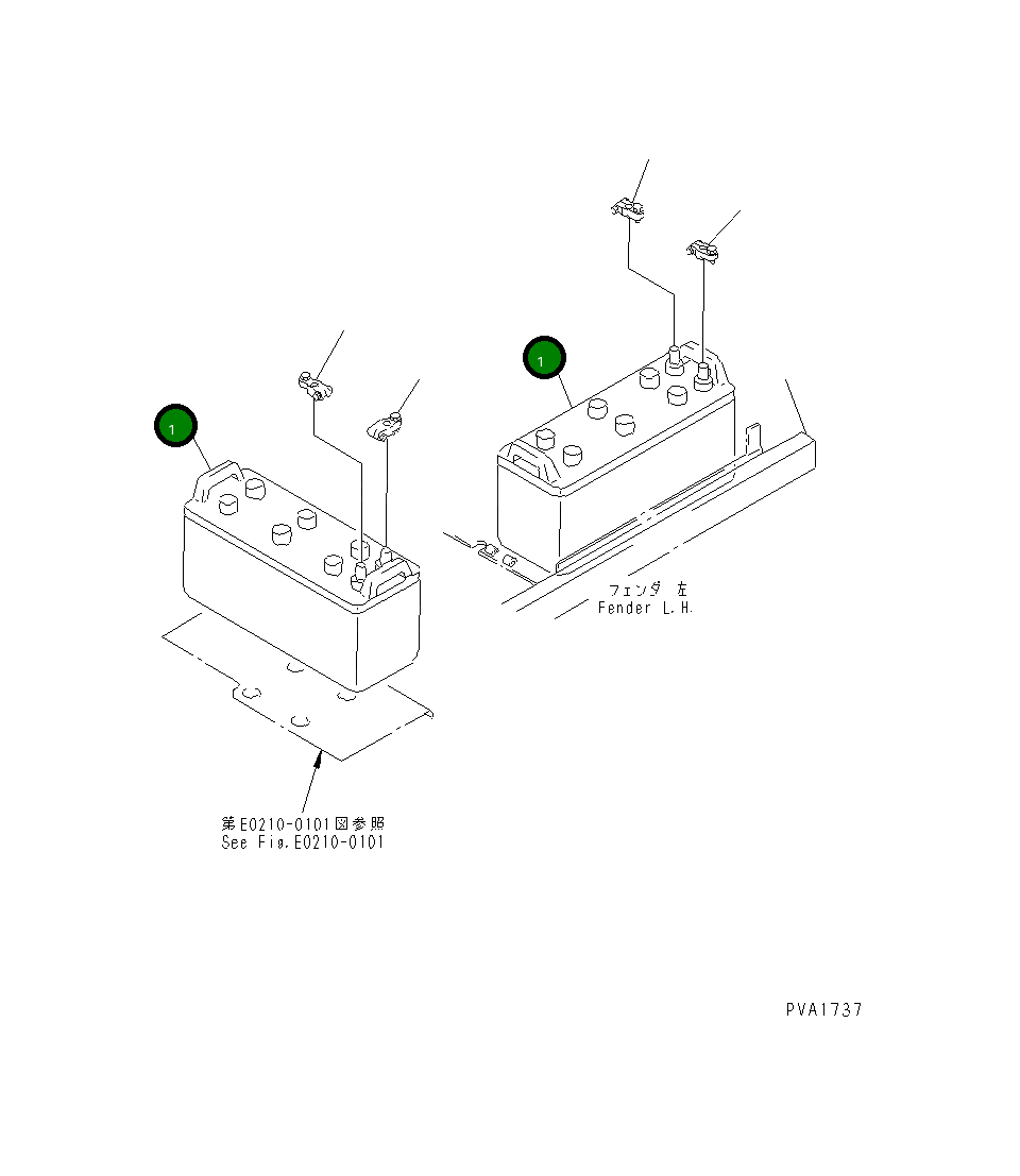 Аккумулятор 195G51 NX300 (сухой, повышенной ёмкости) 207-06-31470 Komatsu