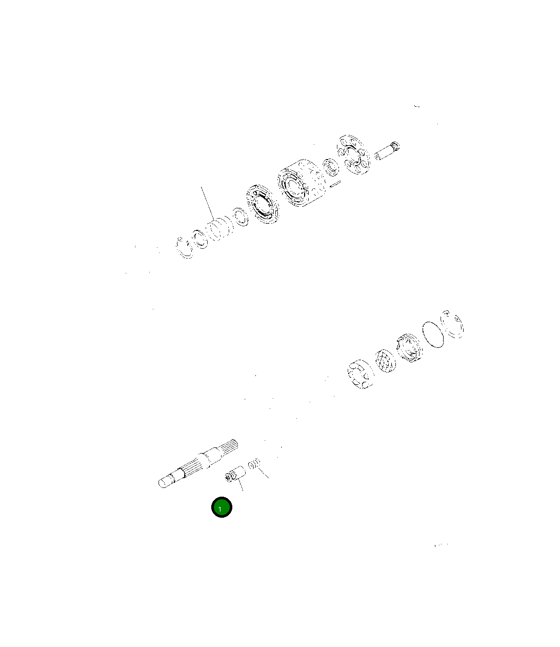 Вал 708-1T-12430 Komatsu