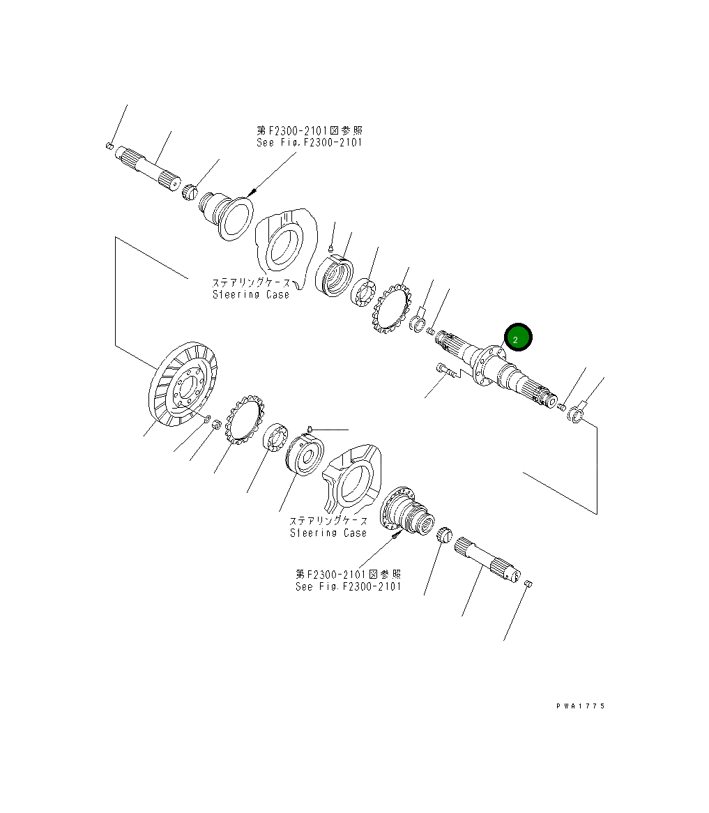 Вал 14Y-22-11122 Komatsu