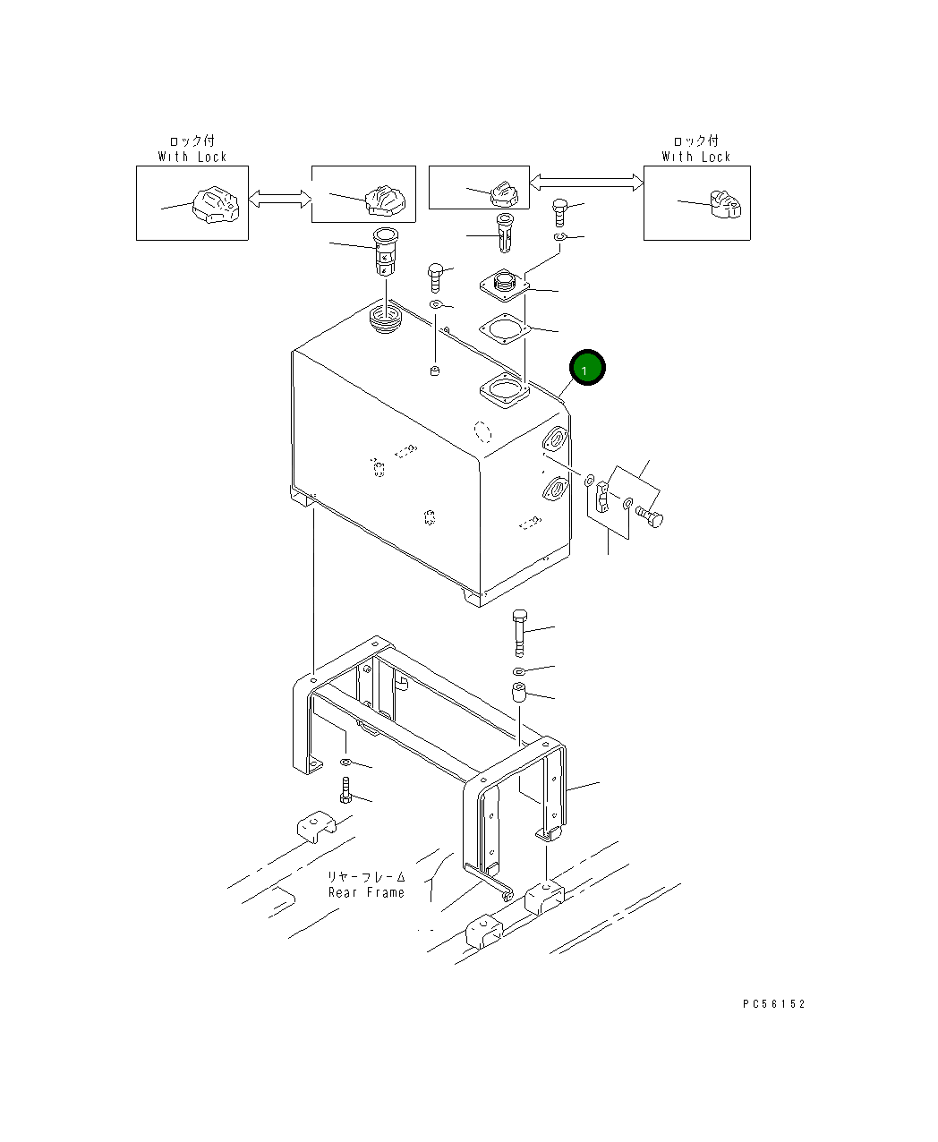 Бак 23A-04-12150 Komatsu