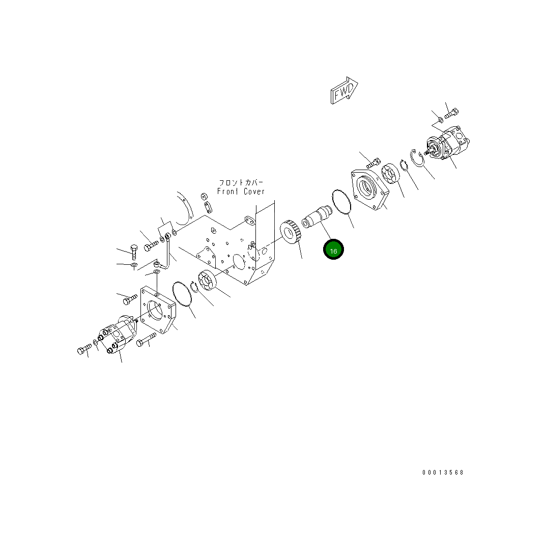 Вал 6215-21-1830 Komatsu