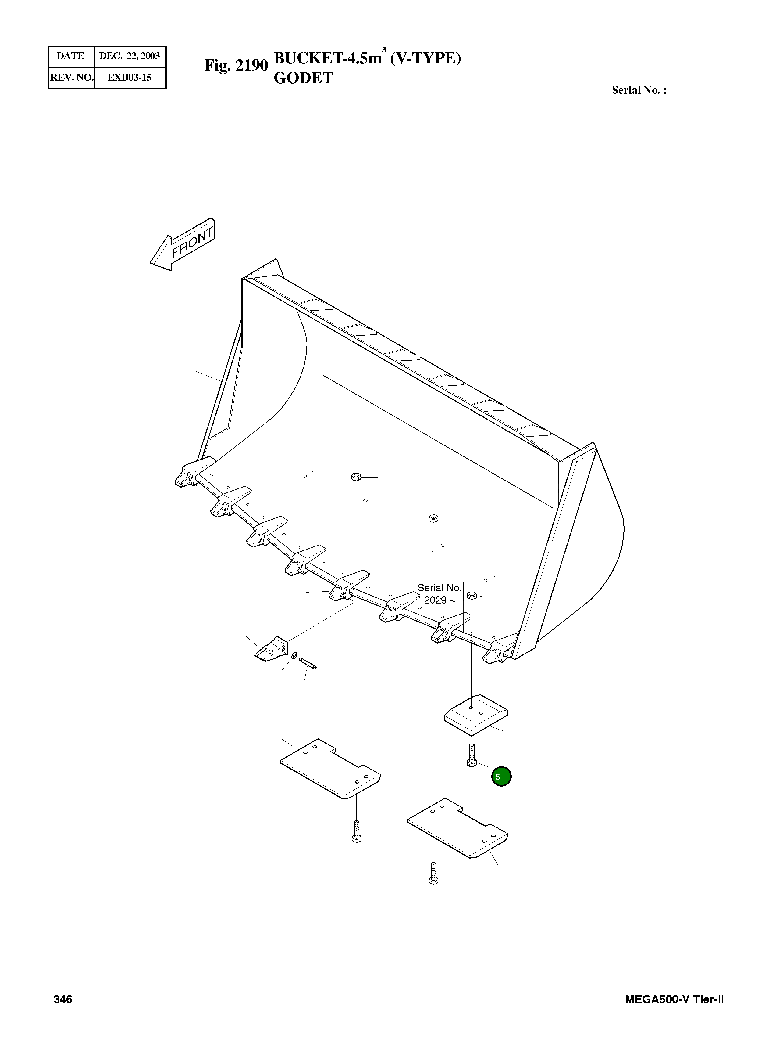 Болт M24X3.0X55 S0533766 Komatsu
