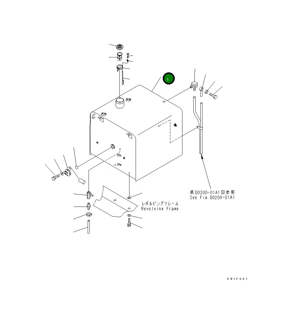 Бак 208-04-61410 Komatsu