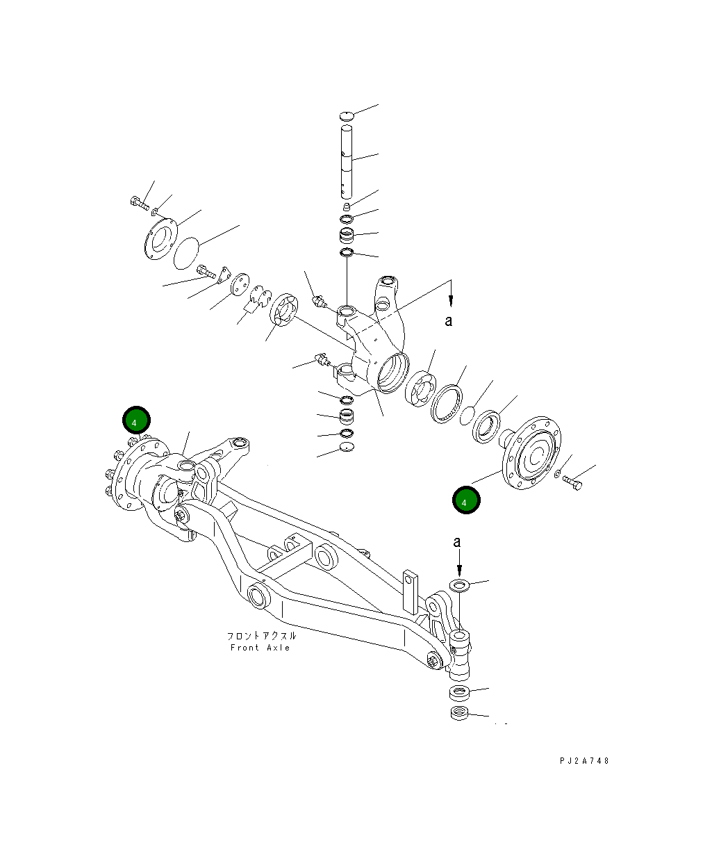 Вал 23B-27-31130 Komatsu