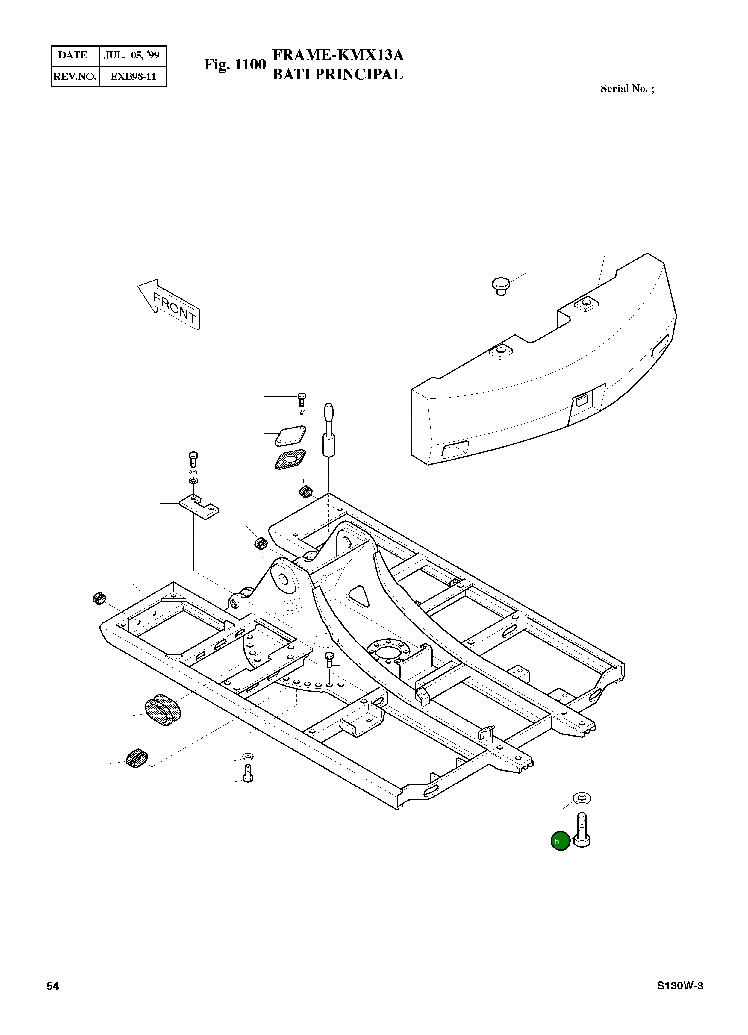 Болт M27X3.0X140 2120-1479 Komatsu