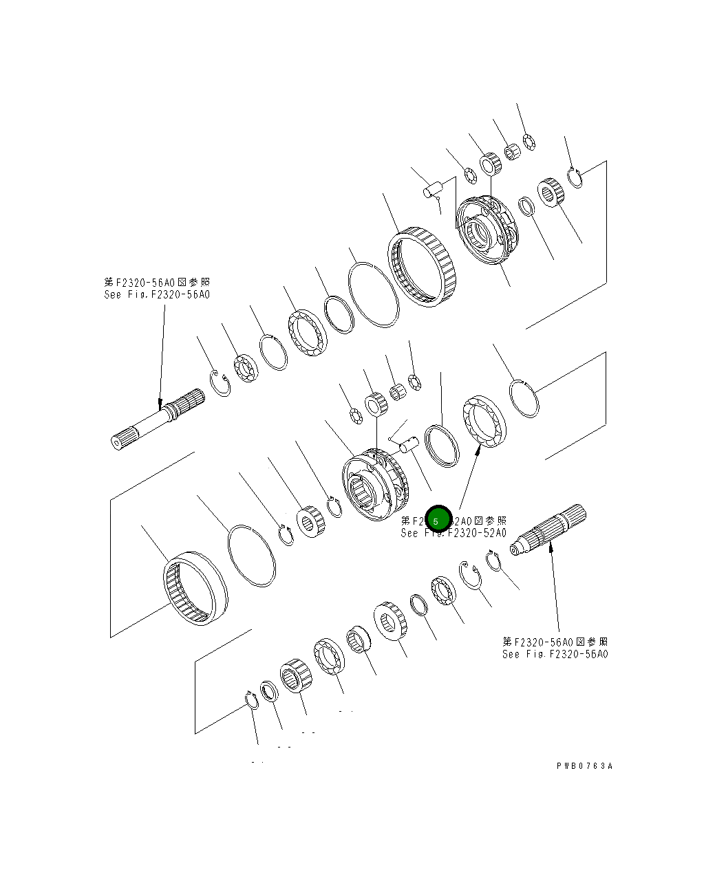 Вал 17M-15-42540 Komatsu