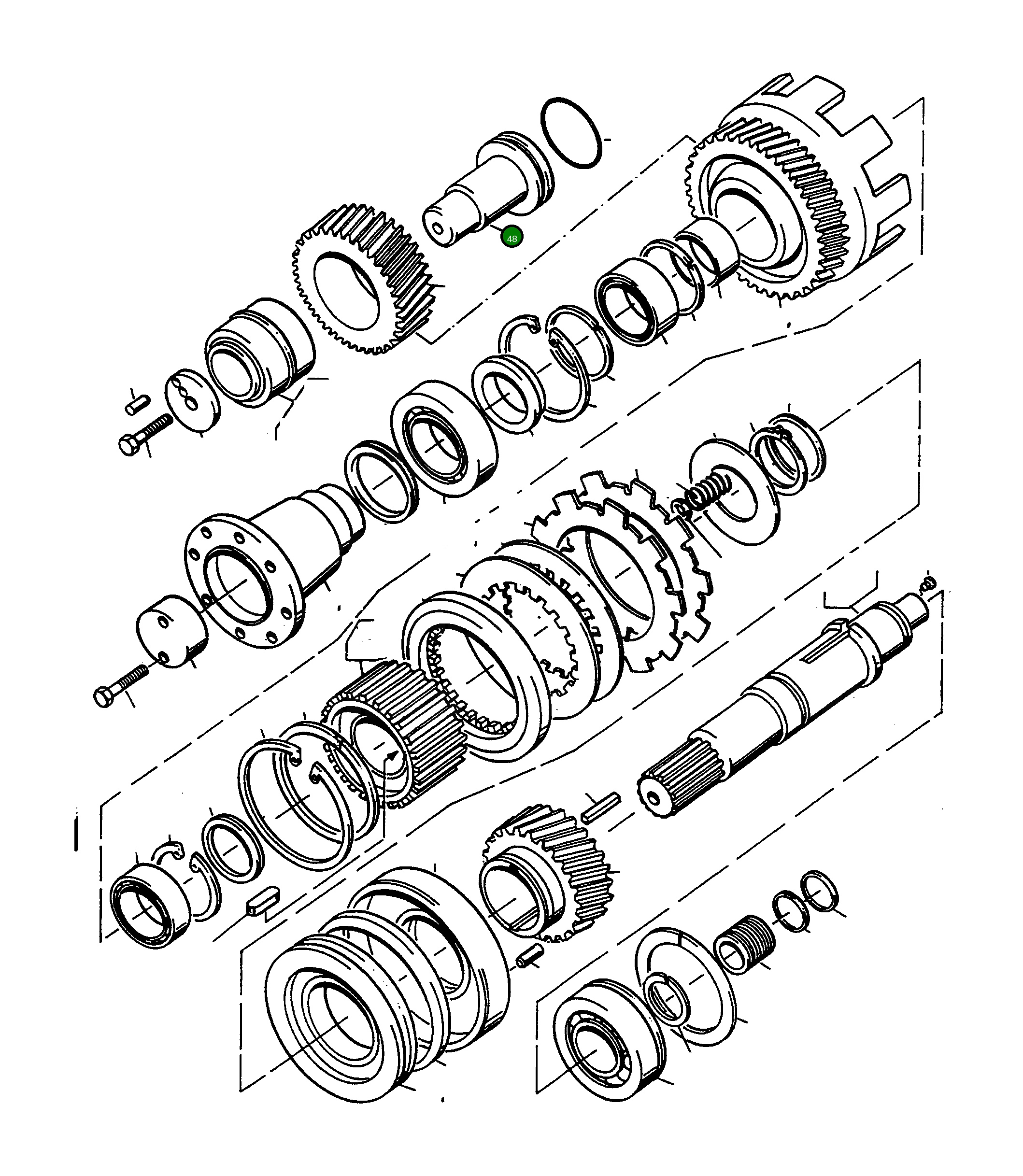 Вал 2889584M1 Komatsu