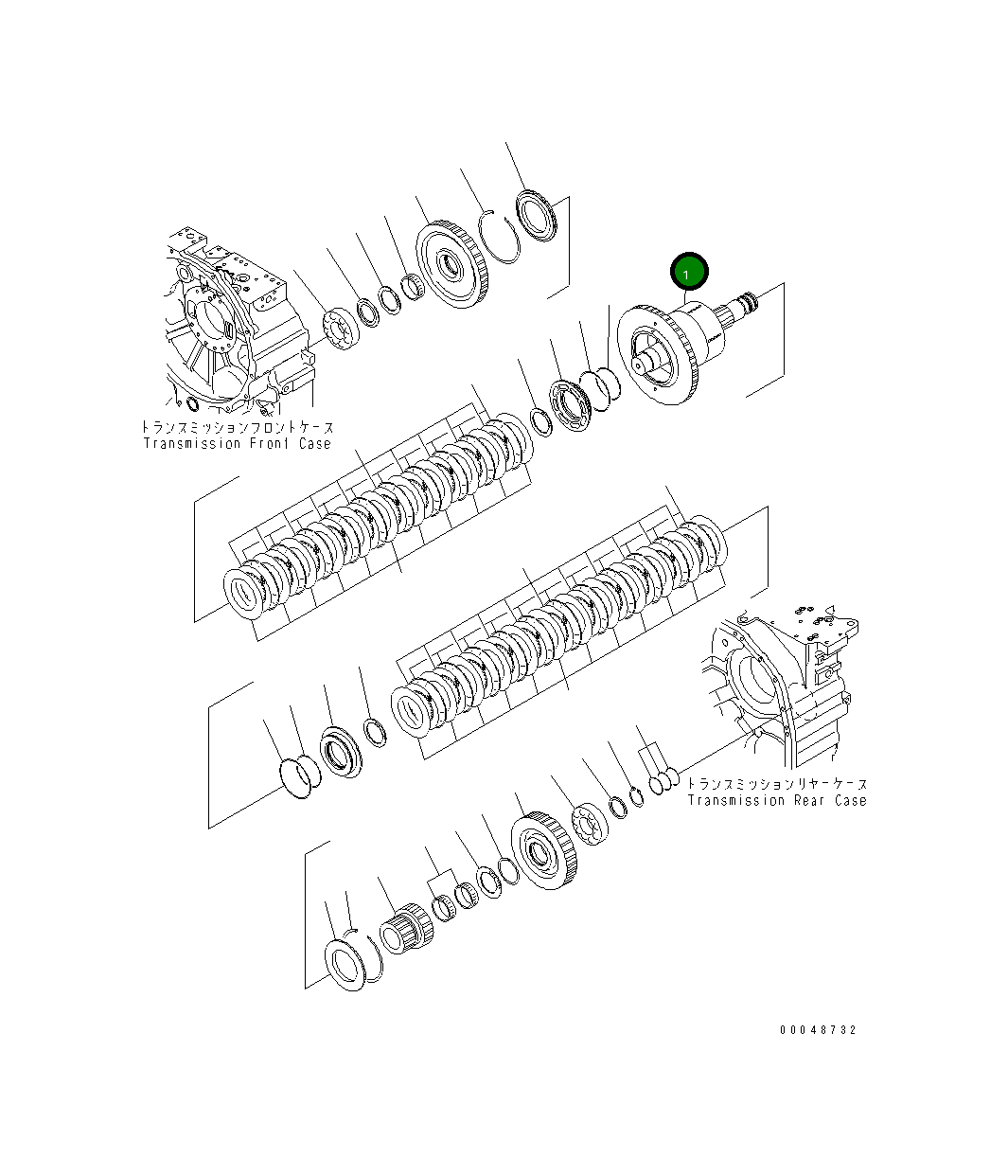 Вал 56D-15-22121 Komatsu