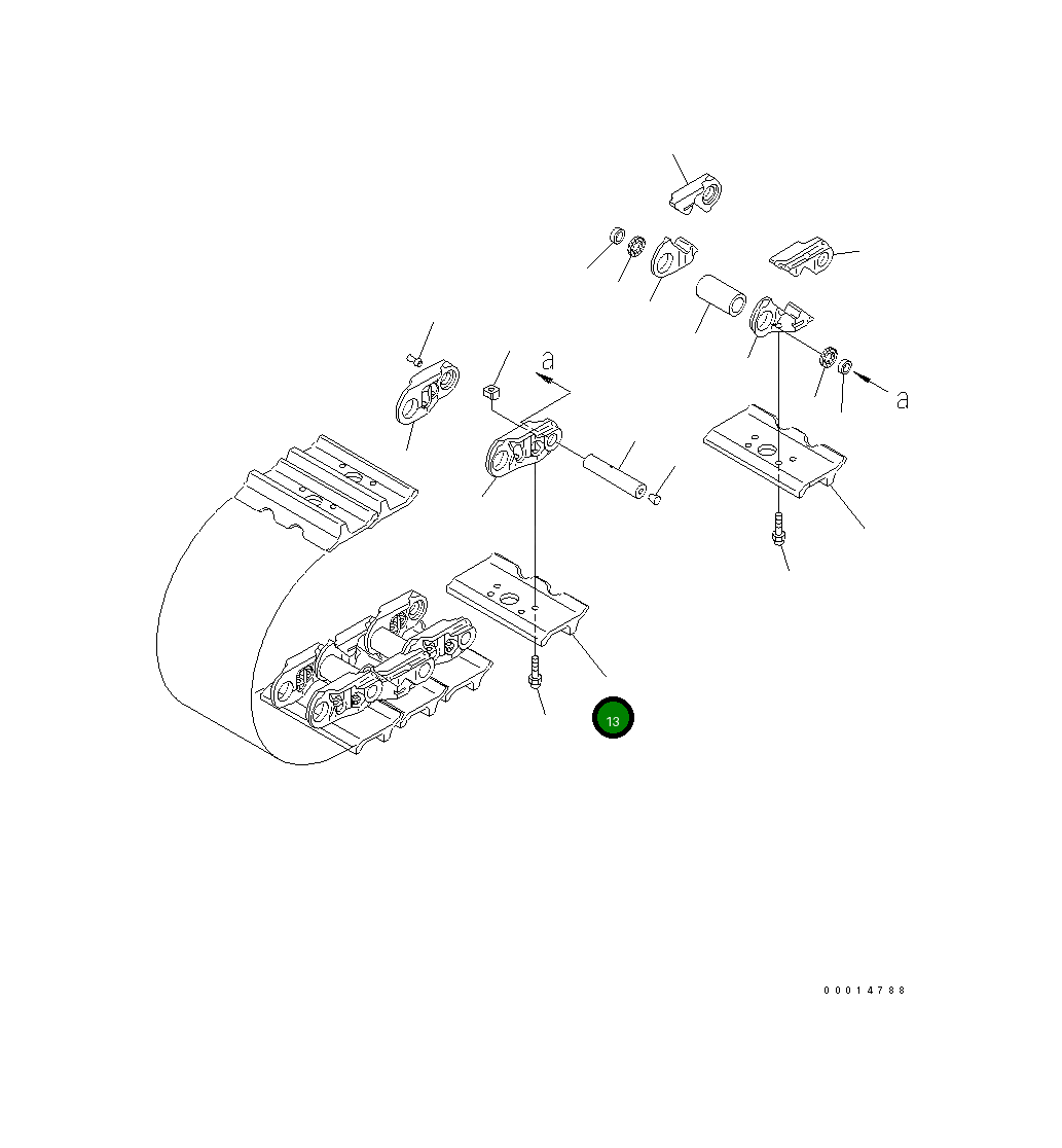 Башмак 154-32-71540 Komatsu