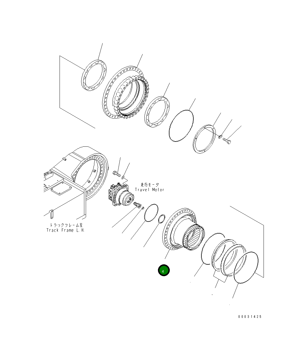 Вал 21N-27-31340 Komatsu