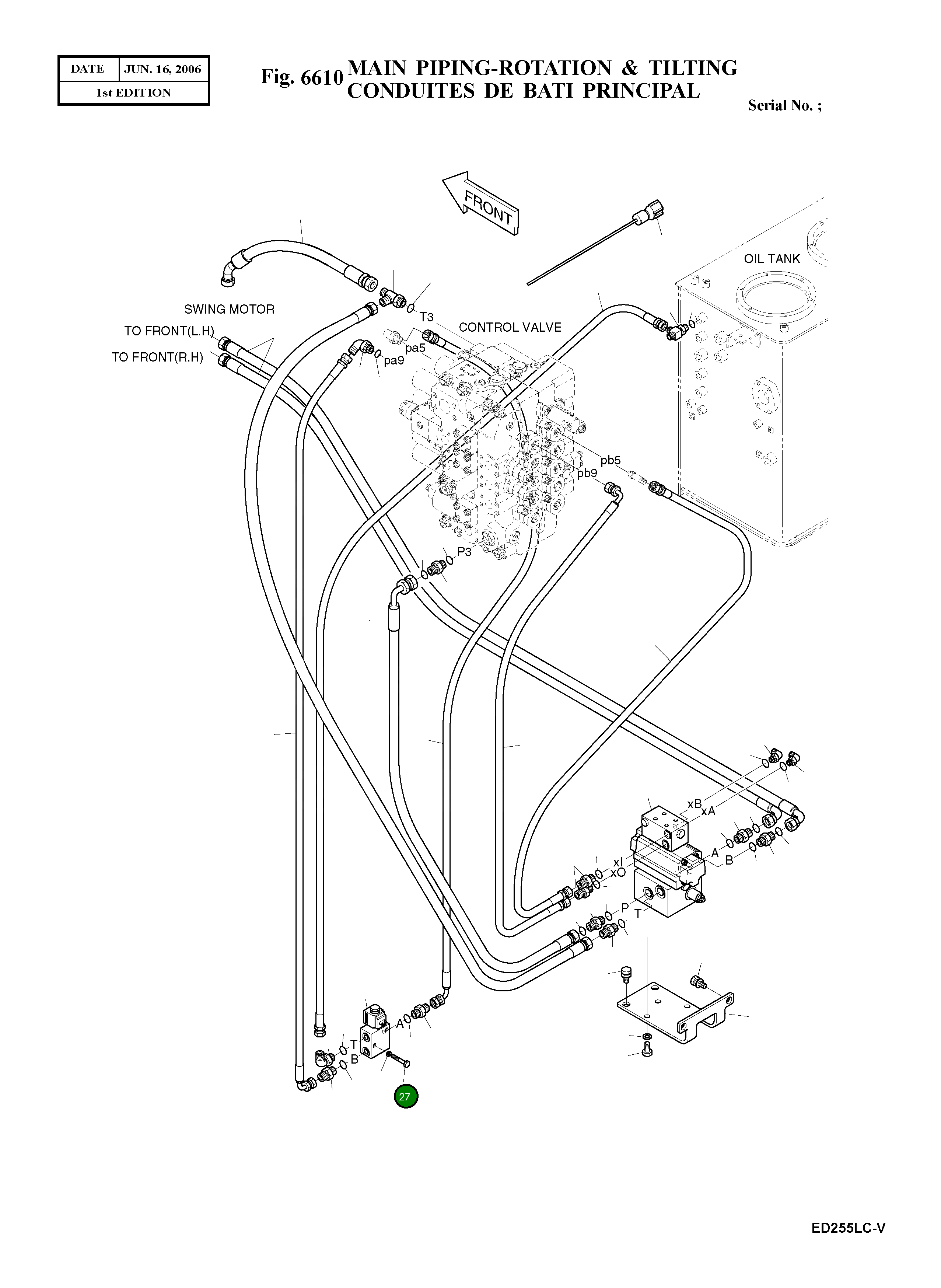 Болт M8X1.25X50 S0556353 Komatsu