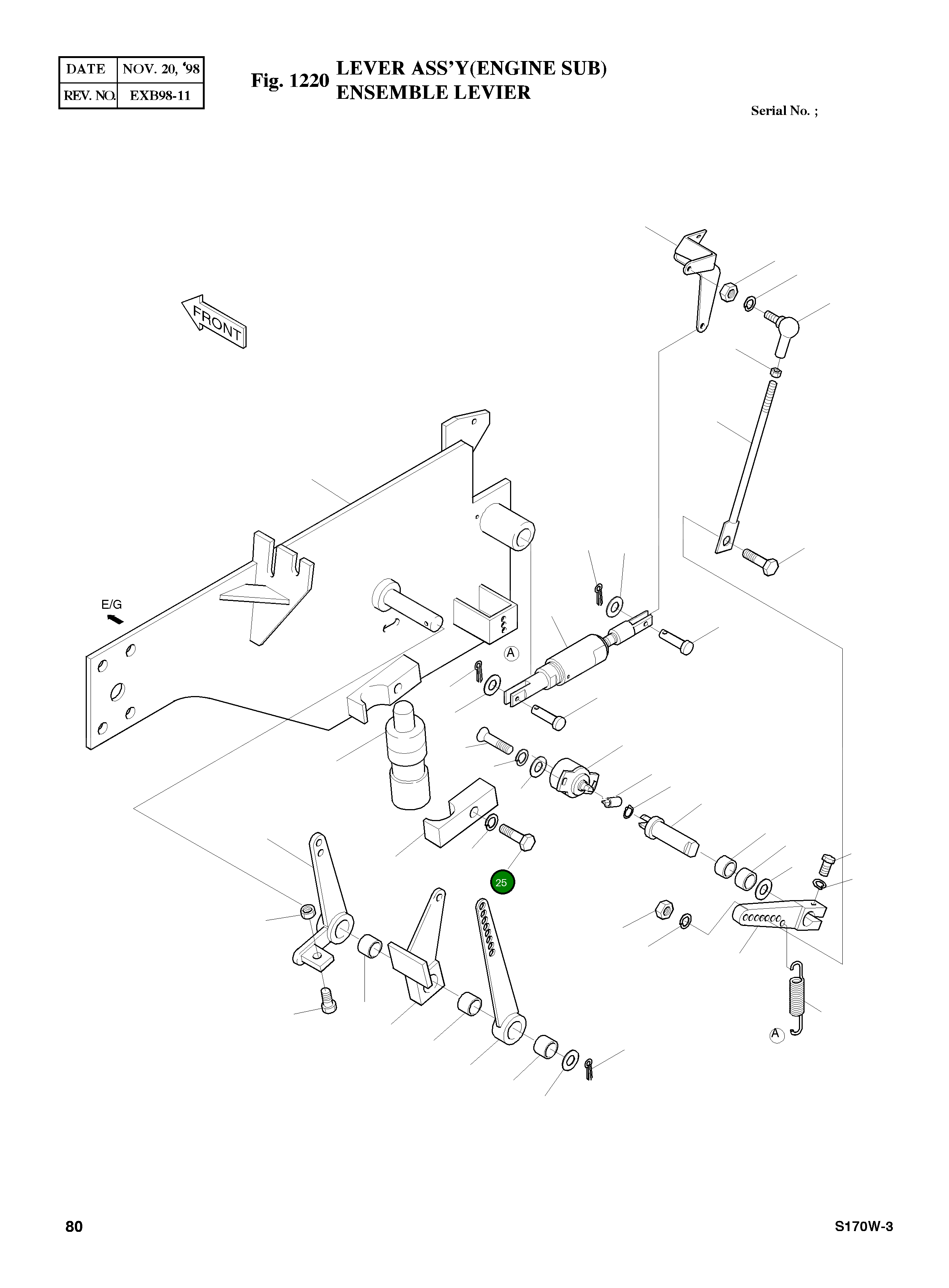 Болт M12X1.25X60 S0715853 Komatsu