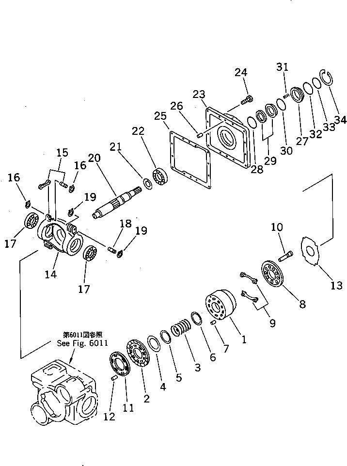 Вал 262-61-52850 Komatsu