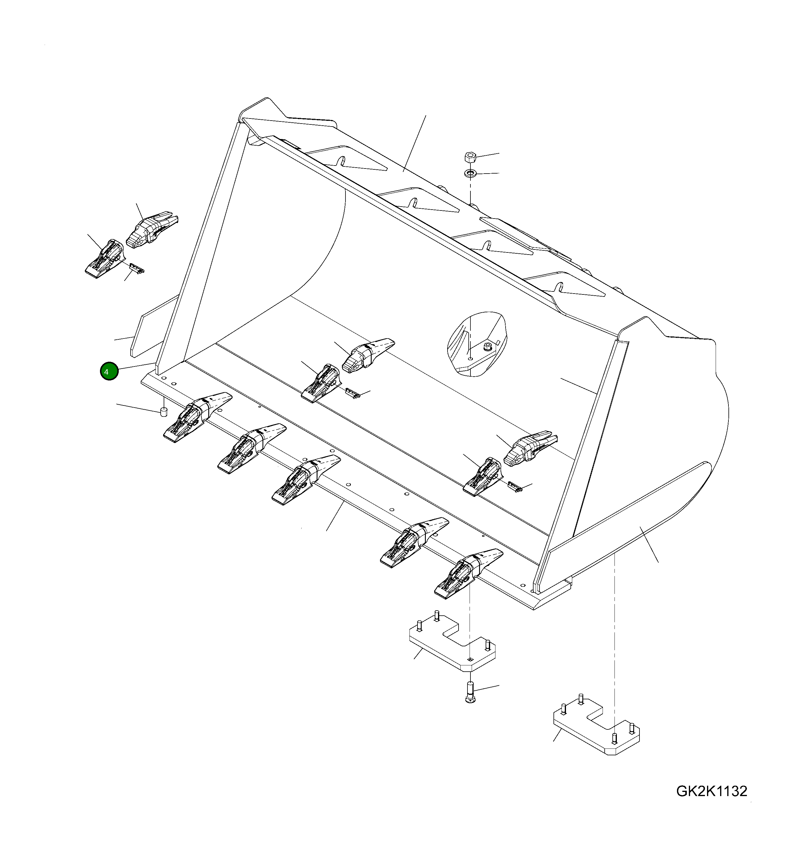 Боковой отвал, правый (сварной) 421-73-H2E40 Komatsu