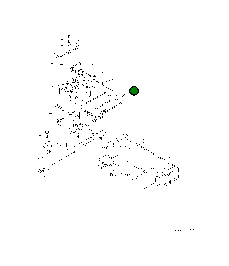 Ящик аккумулятора в сборе 427-06-21050 Komatsu