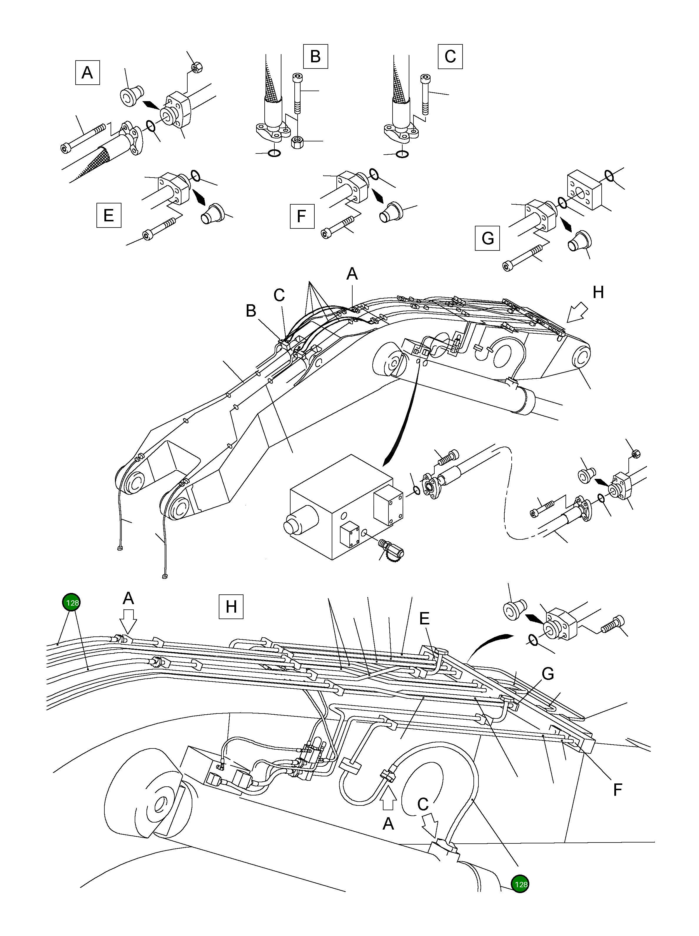 Шланг в сборе NW 40x2100 lg 490 476 40 Komatsu