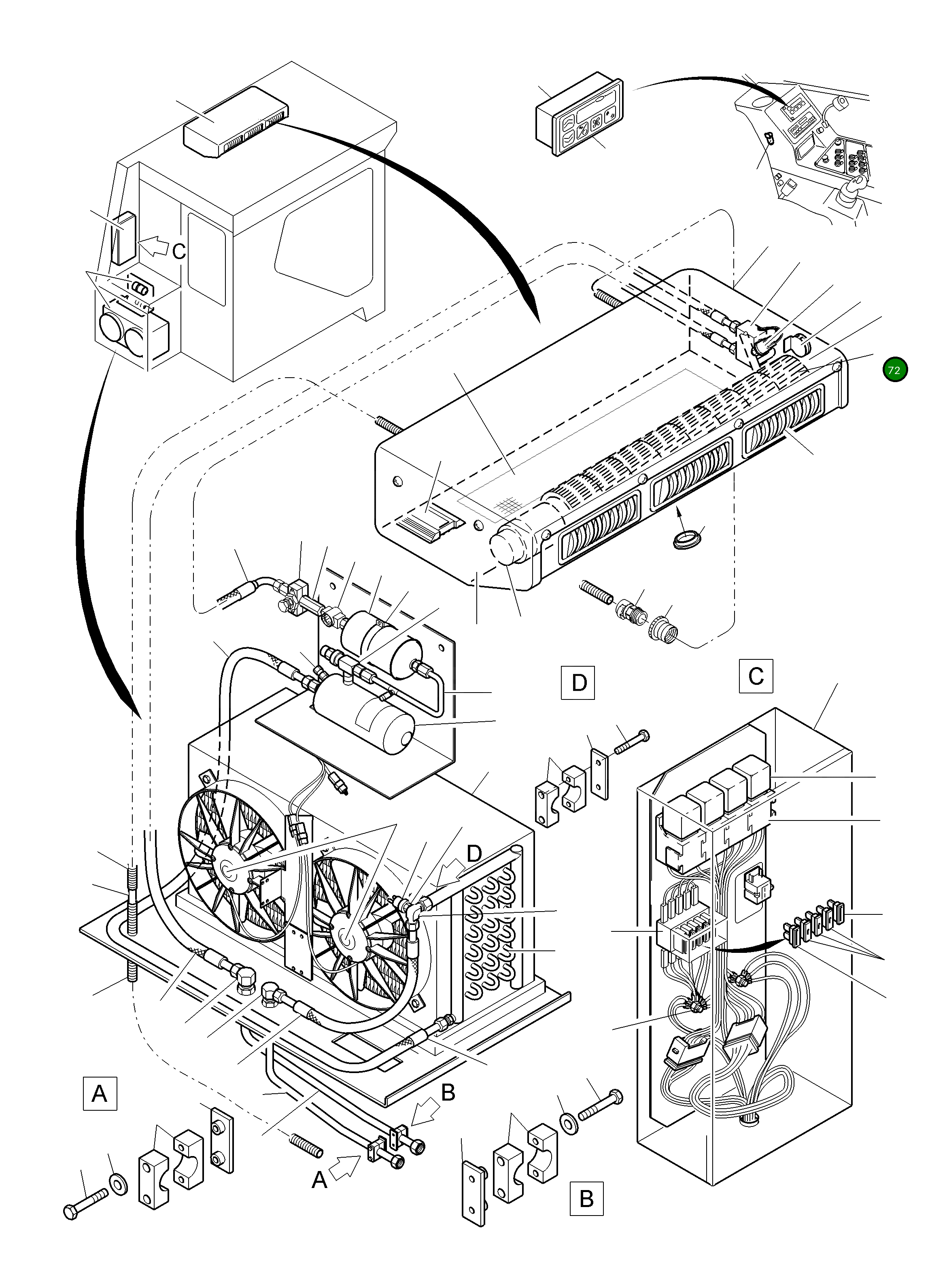Корпус воздуходувки + крыльчатка, комплект 799 939 73 Komatsu