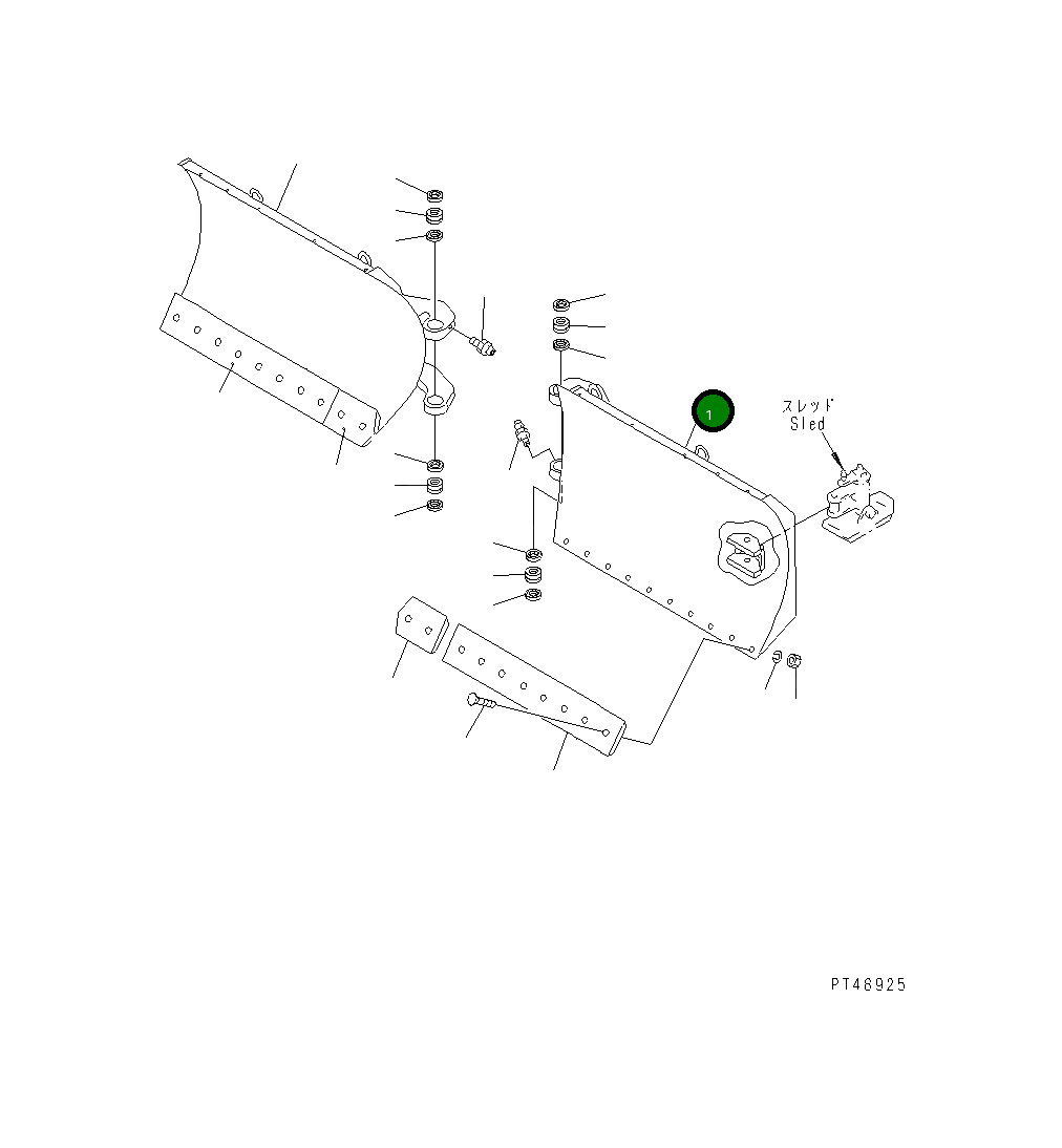 Отвал, левый 418-S72-1310 Komatsu