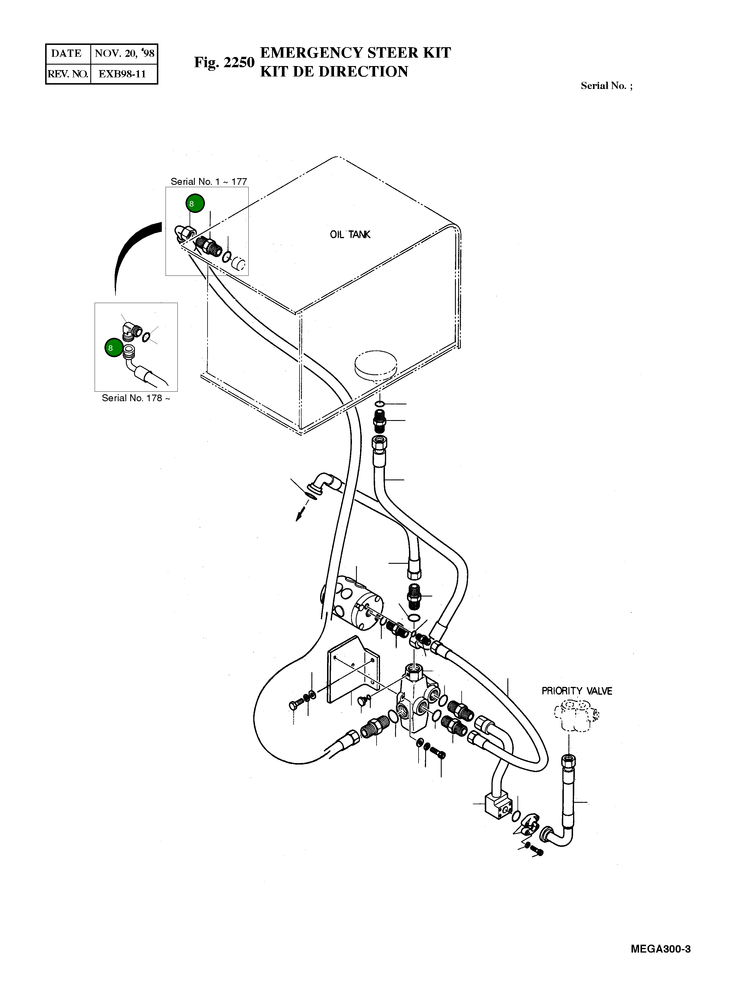 Шланг PF3/4-2800L 2184-1036D305 Komatsu