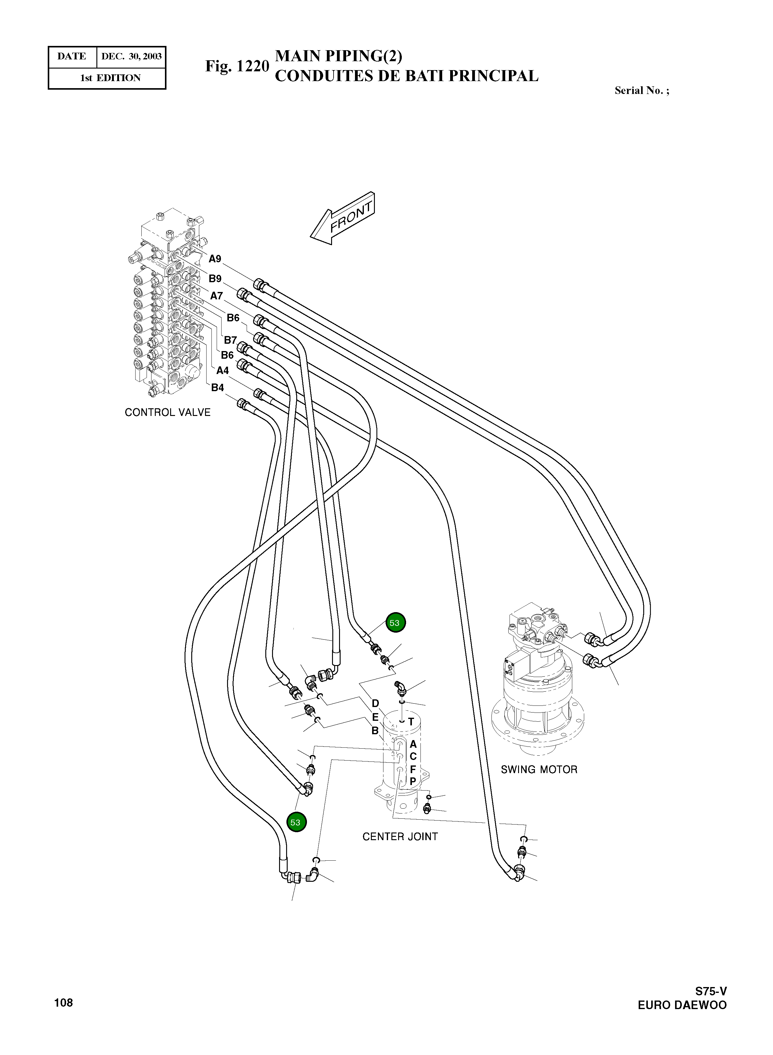 Шланг PF3/8-880L DS2055750 Komatsu