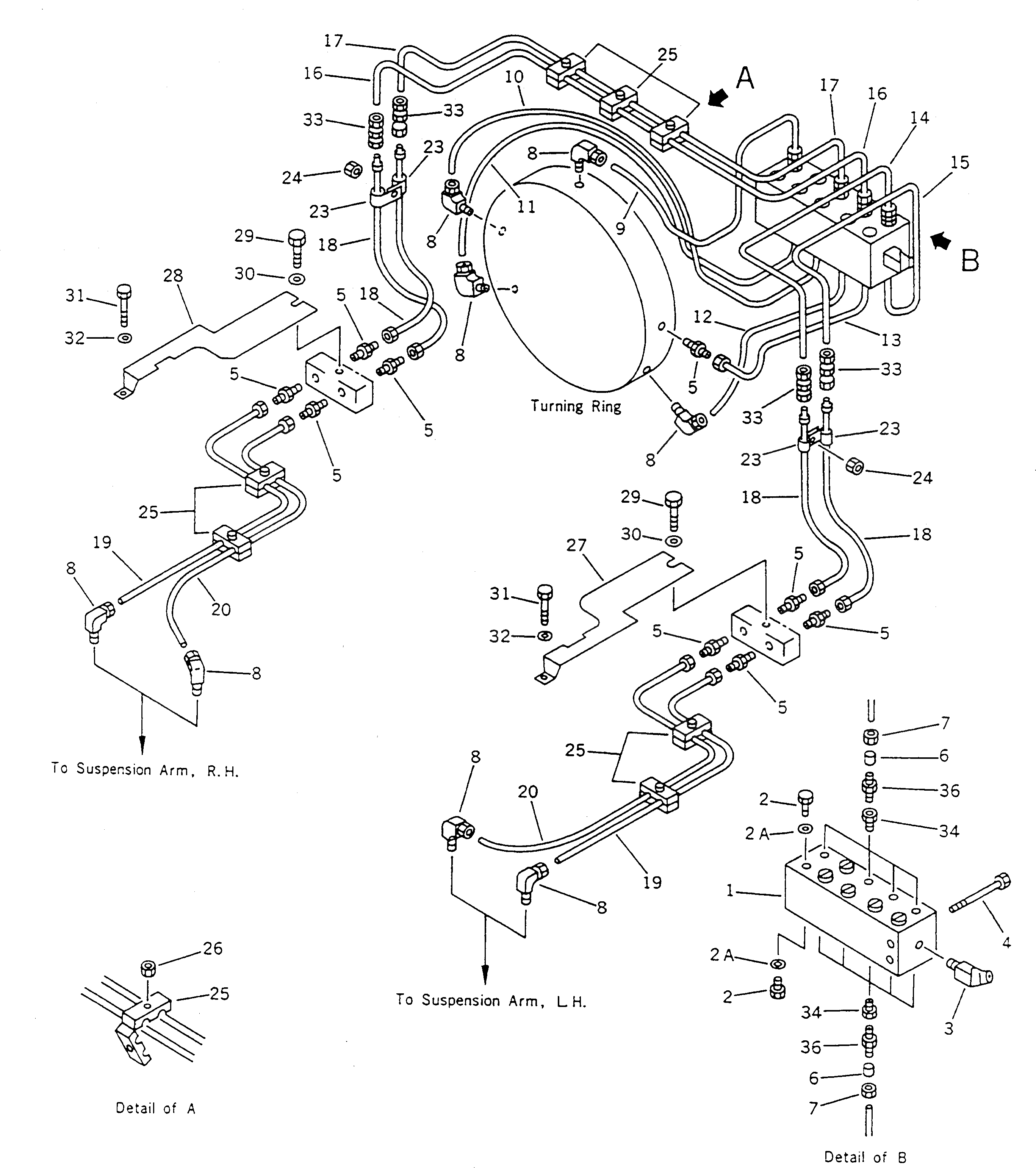 Трубка BW022844 Komatsu
