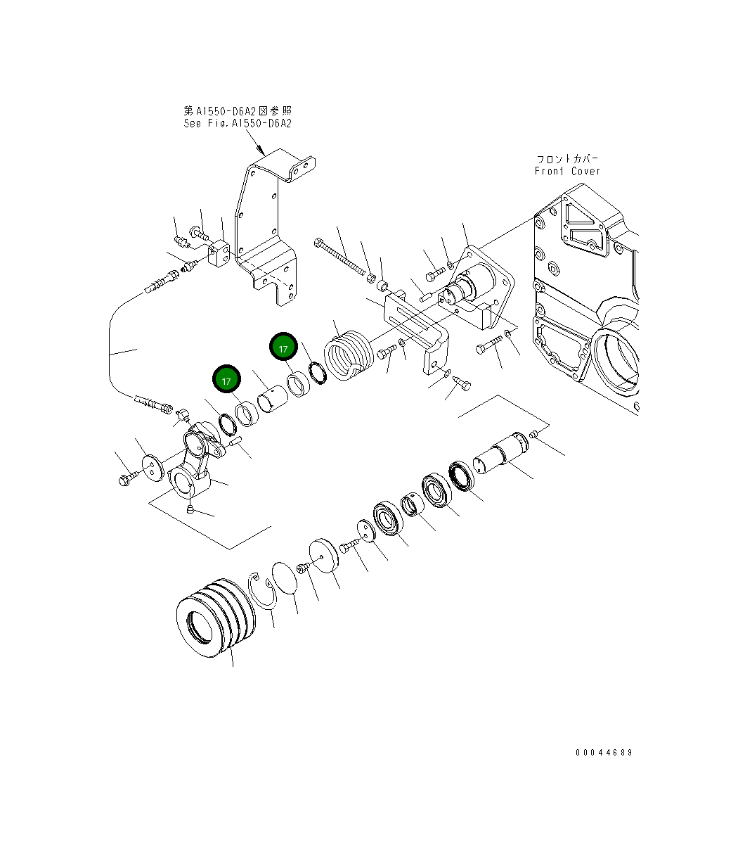 Игольчатый подшипник 6245-61-3960 Komatsu