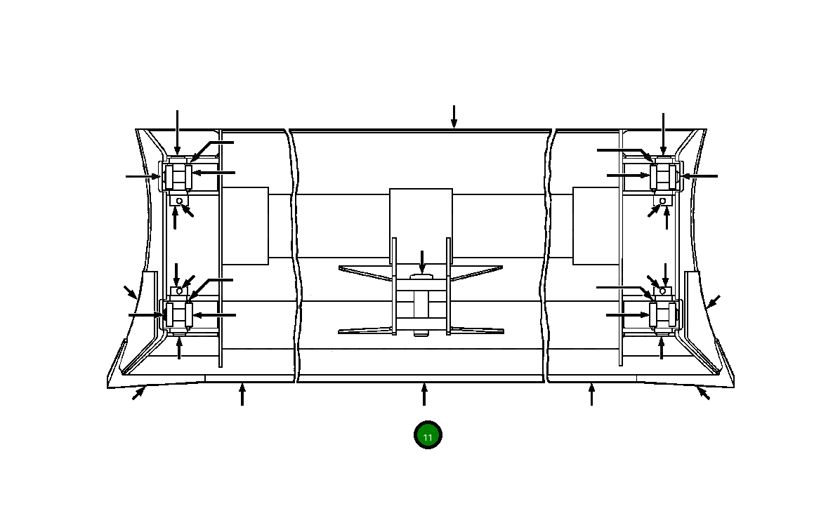 Центральный режущий отвал 623 976 C1 Komatsu