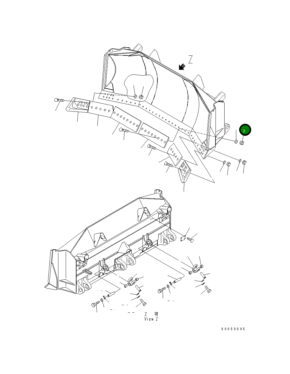 Гайка 195-71-61950 Komatsu