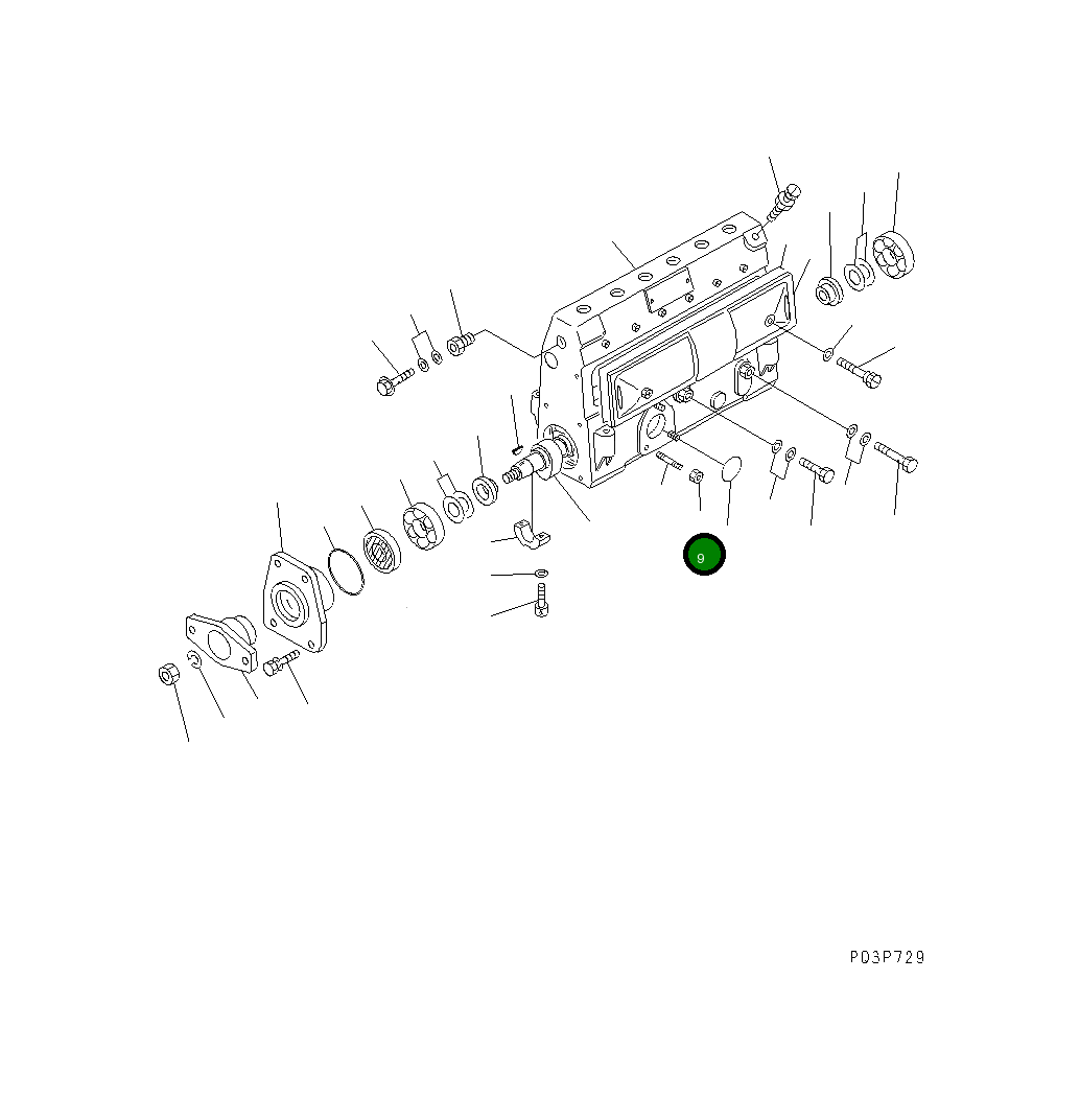 Гайка DK139206-6040 Komatsu
