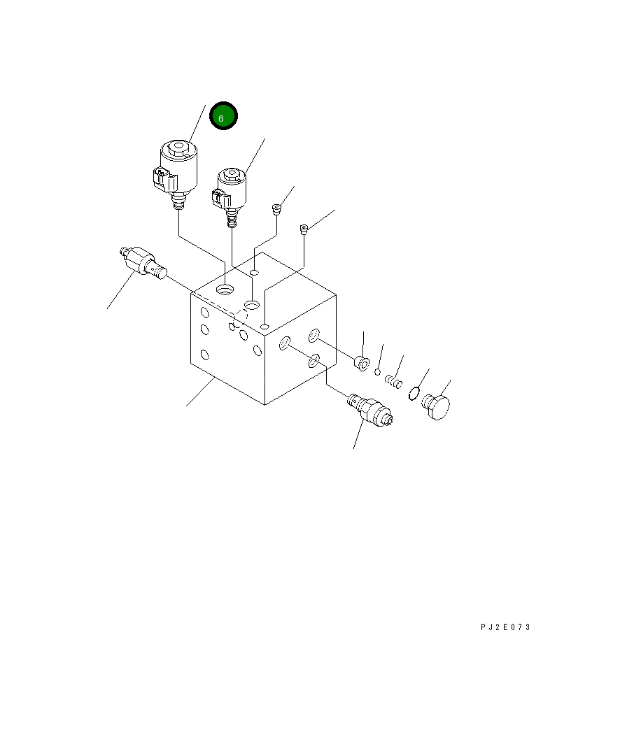 Комплект уплотнений 23B-61-05110 Komatsu