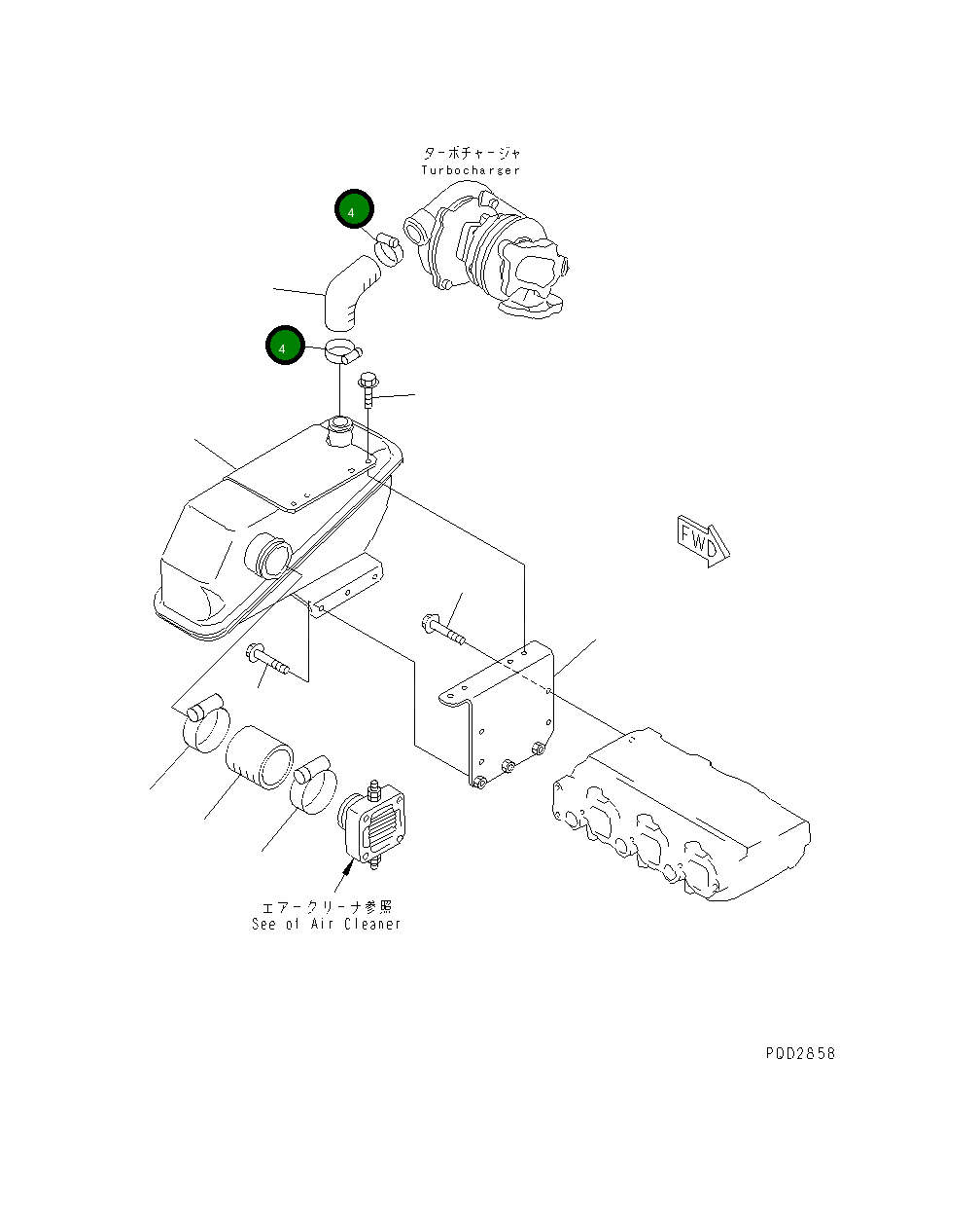 Хомут YM23000-041000 Komatsu