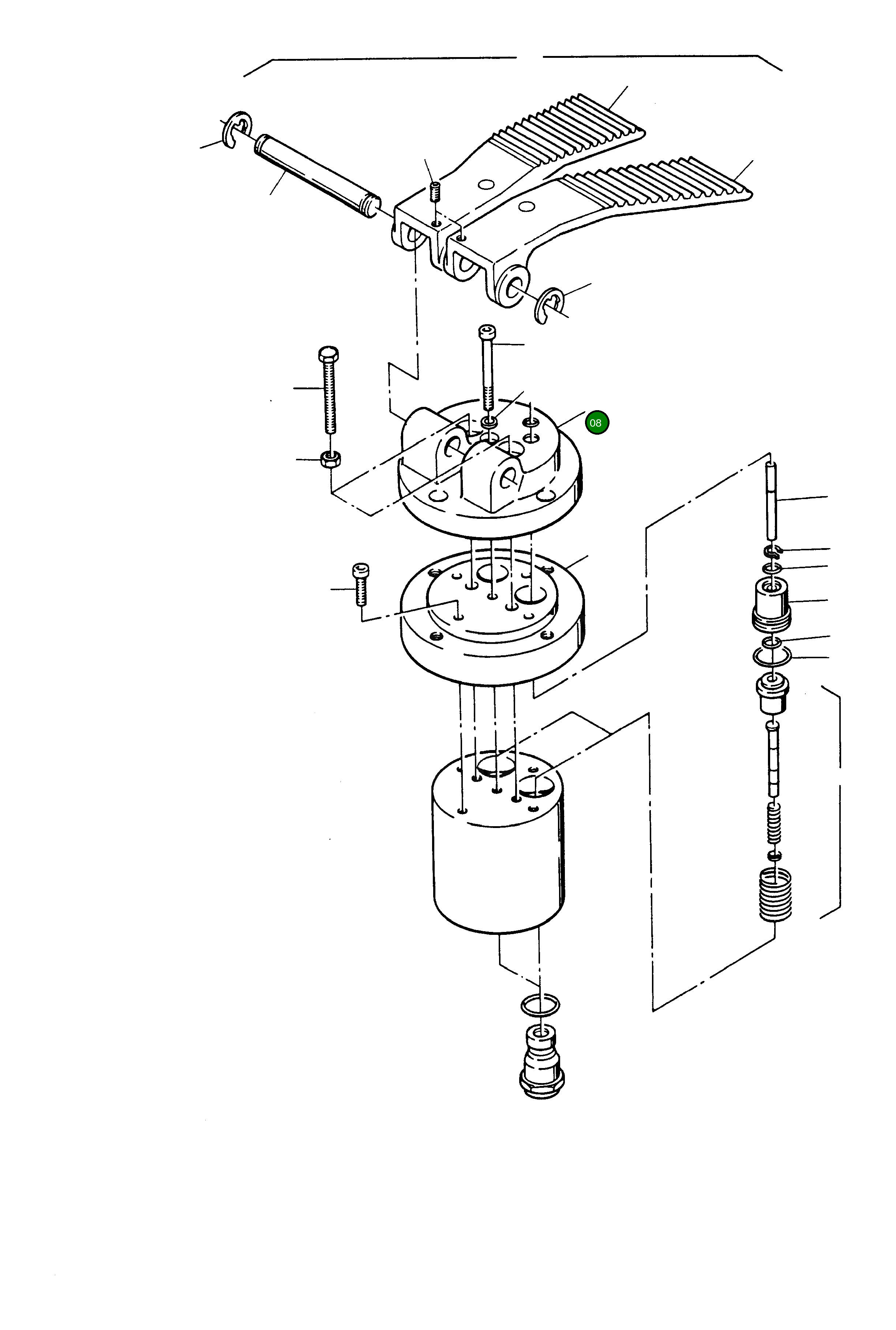 Опора подшипника 695 866 73 Komatsu