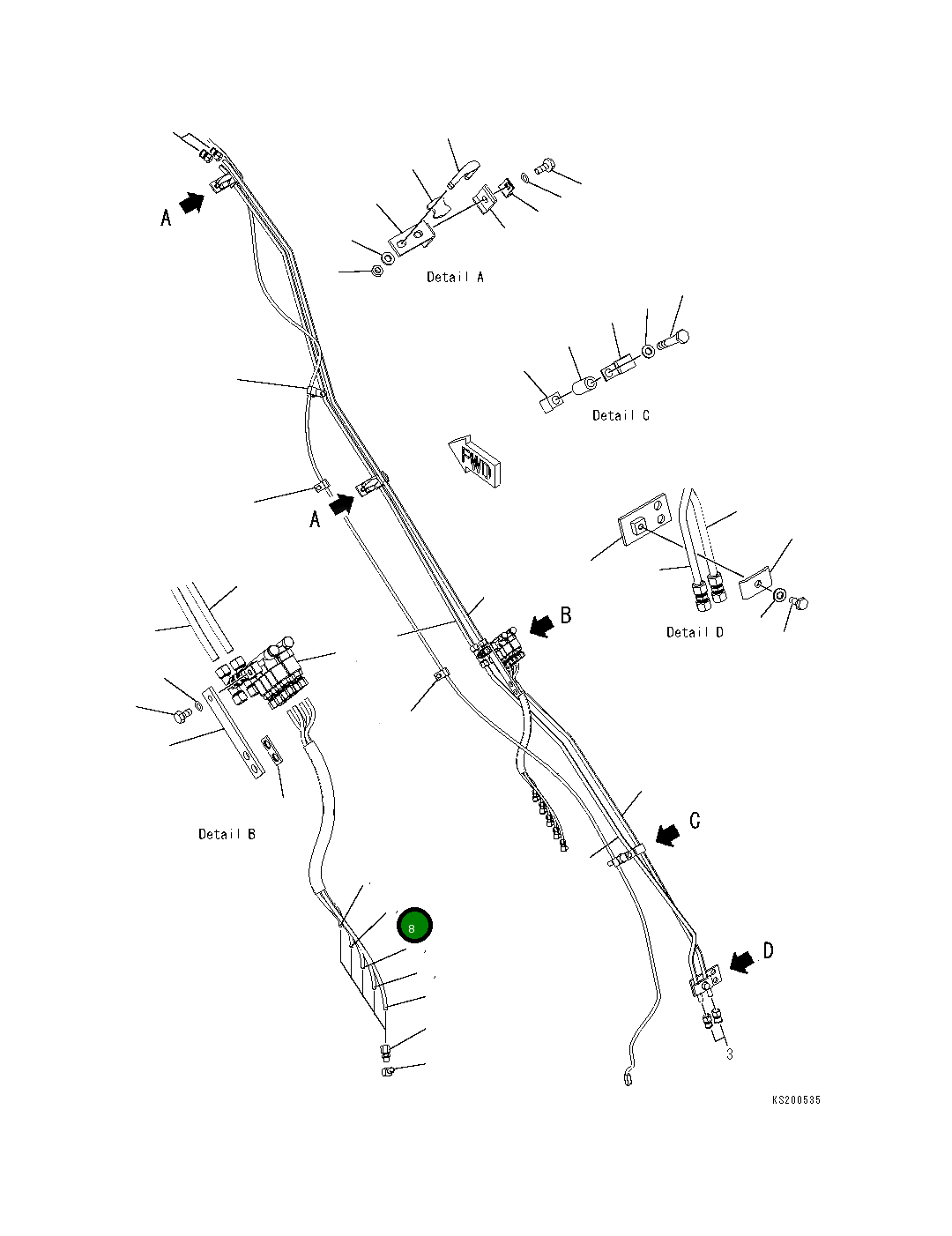 Шланг (450MM) 20Y-70-K5230 Komatsu