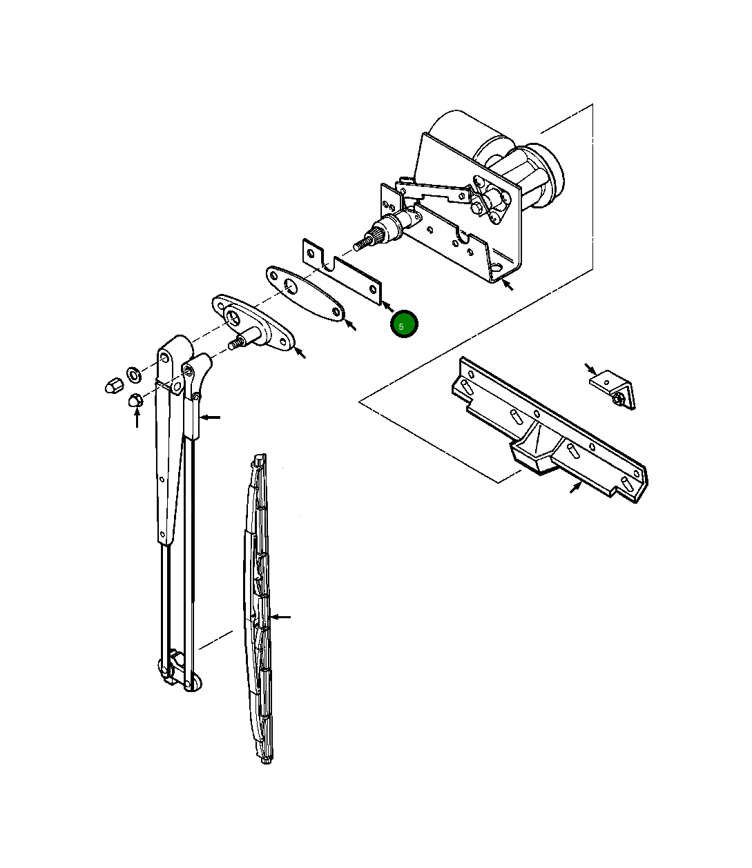 Проставка штанги стеклоочистителя 729 329 C1 Komatsu