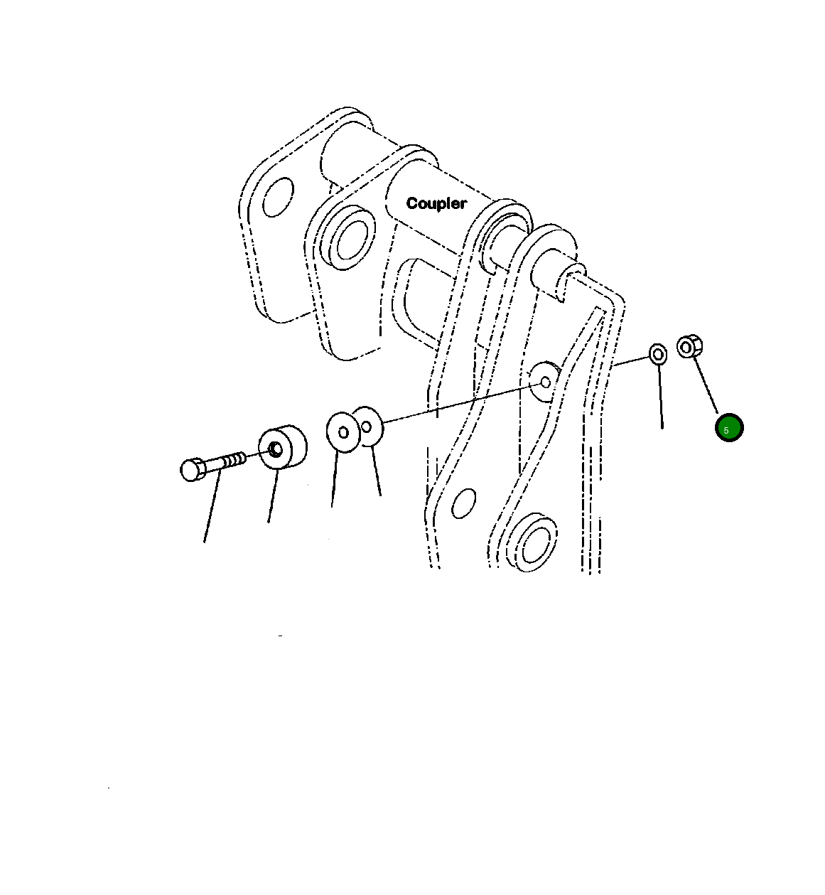 Гайка 124589 Komatsu