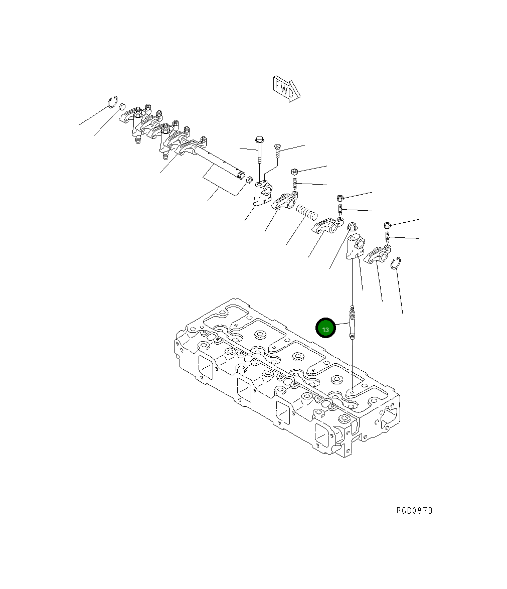 Шпилька YM129900-11530 Komatsu