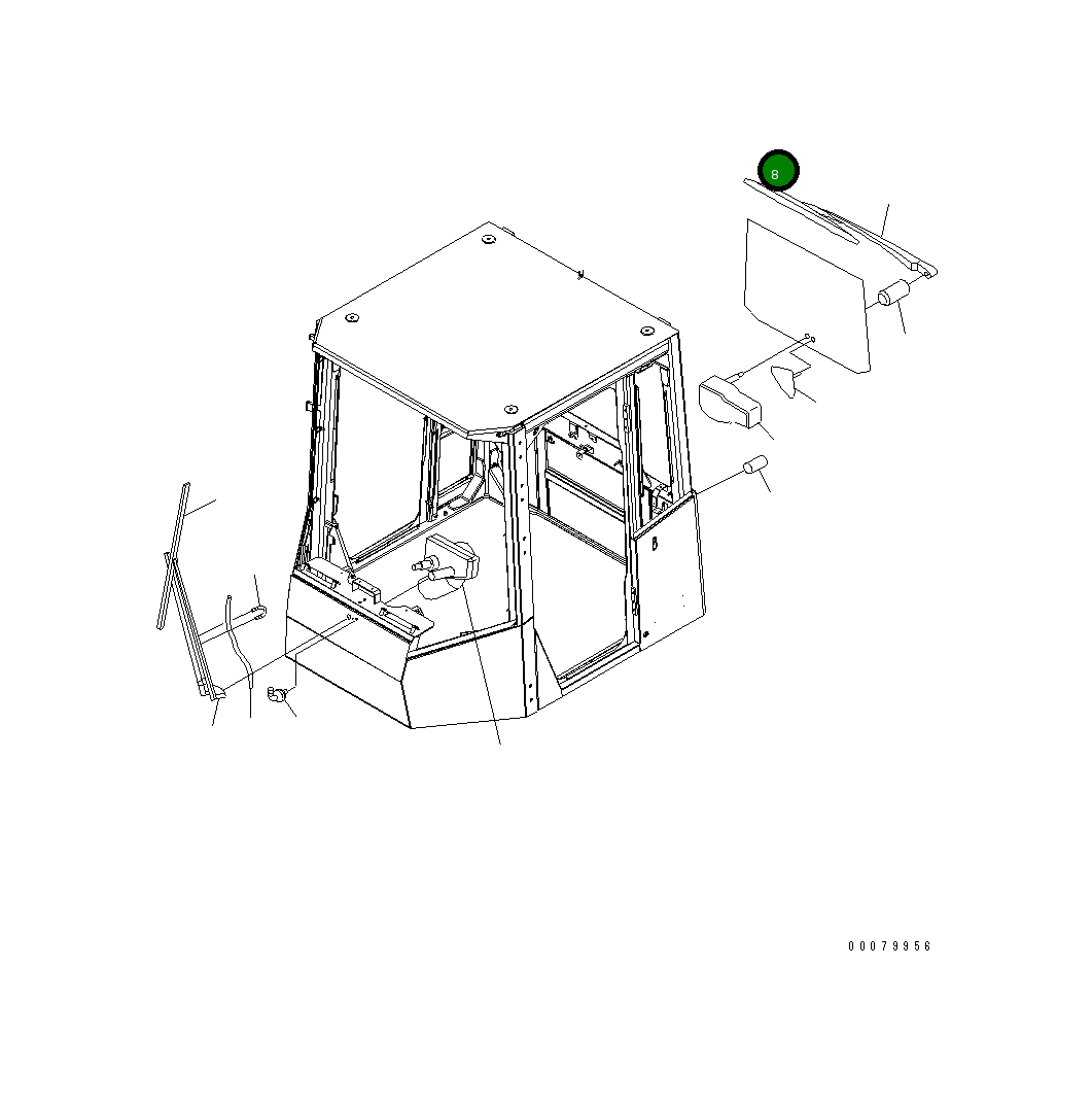 Щётка заднего стеклоочистителя 218011 Komatsu