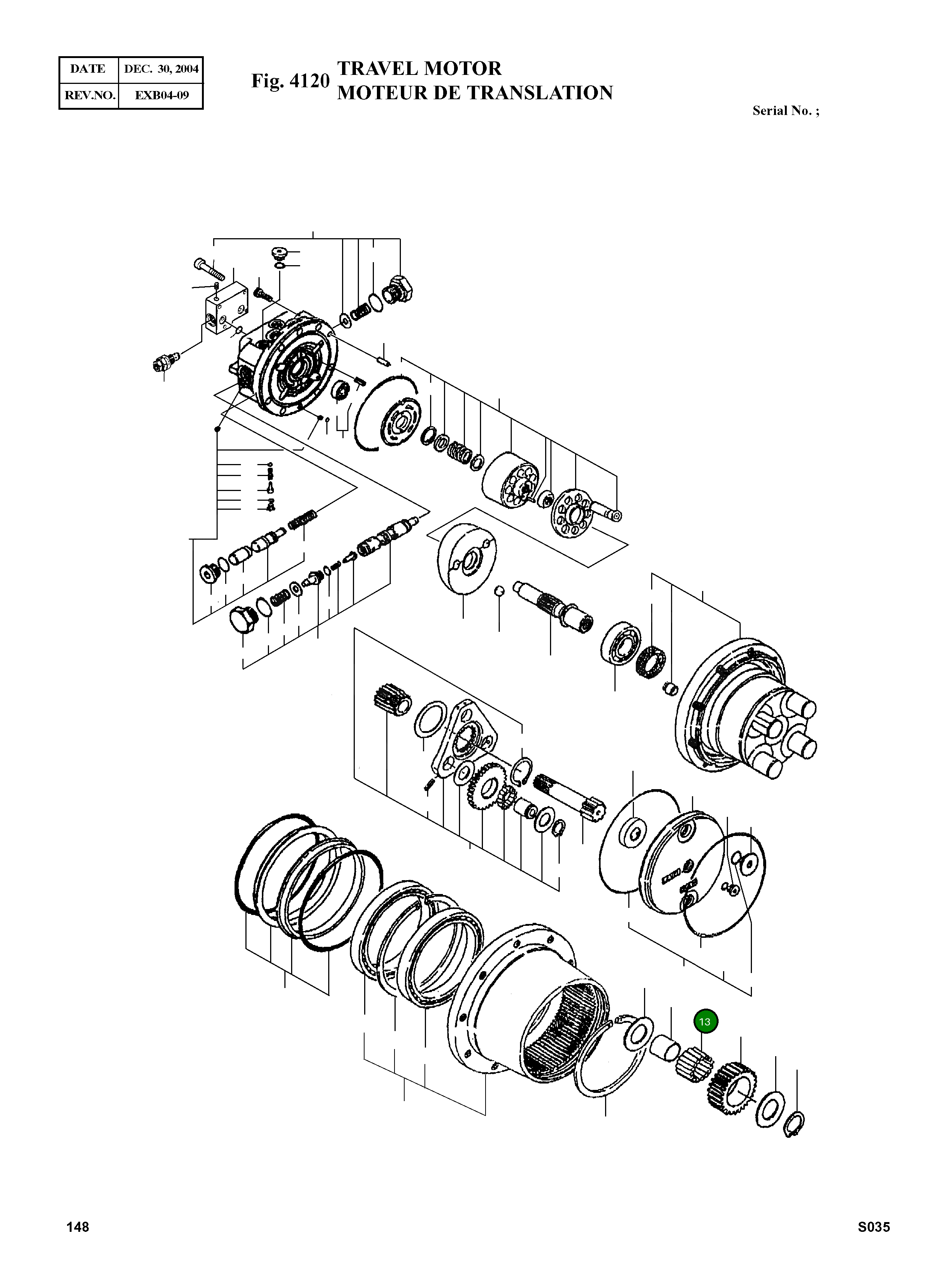 Игольчатый подшипник FZD-8322-1-20 Komatsu