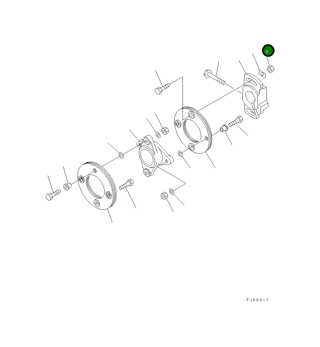 Гайка DK156617-3100 Komatsu