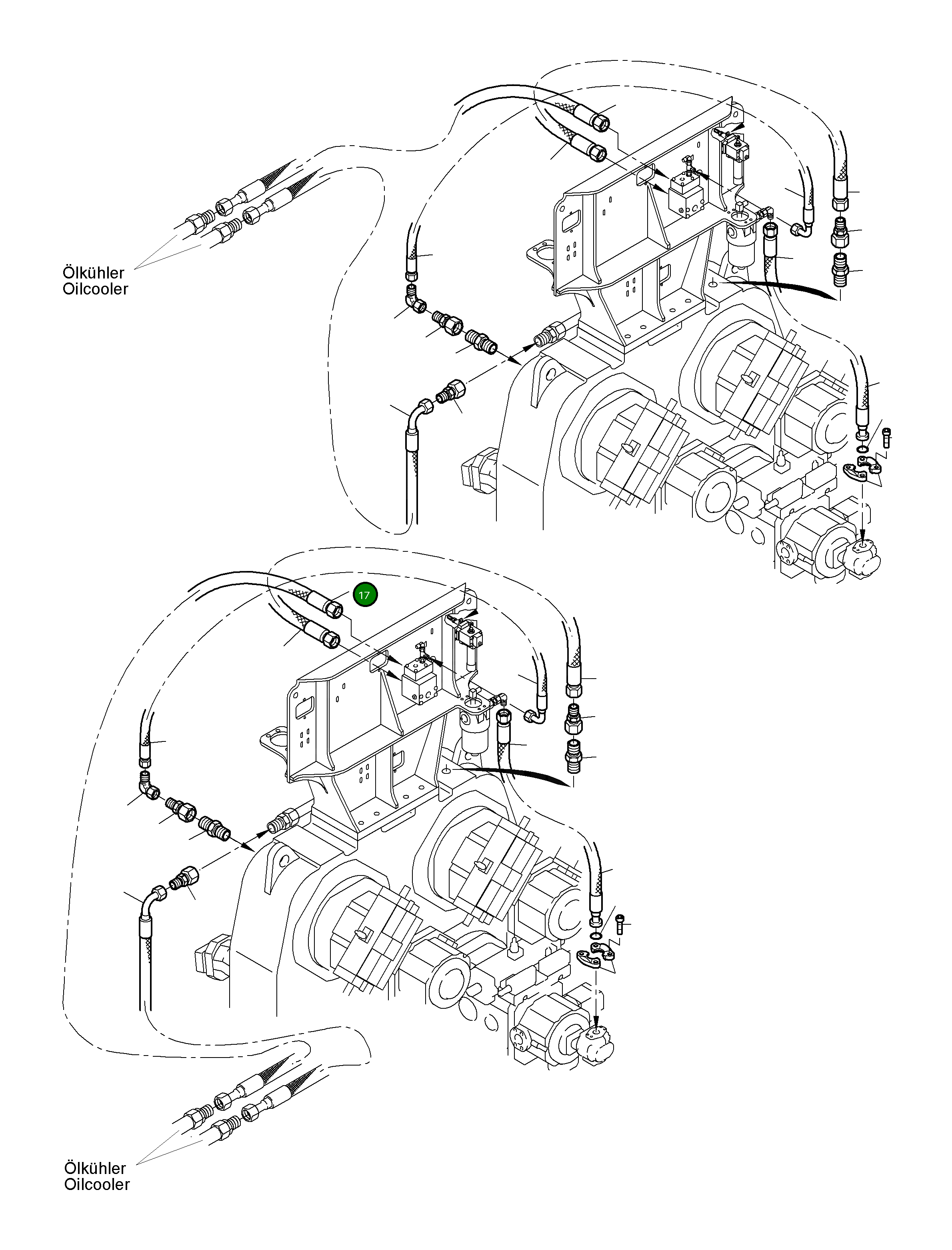 Шланг в сборе DN 25 518 891 98 Komatsu