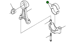 Подшипник шатуна +0,25 мм 1246 635 H1 Komatsu